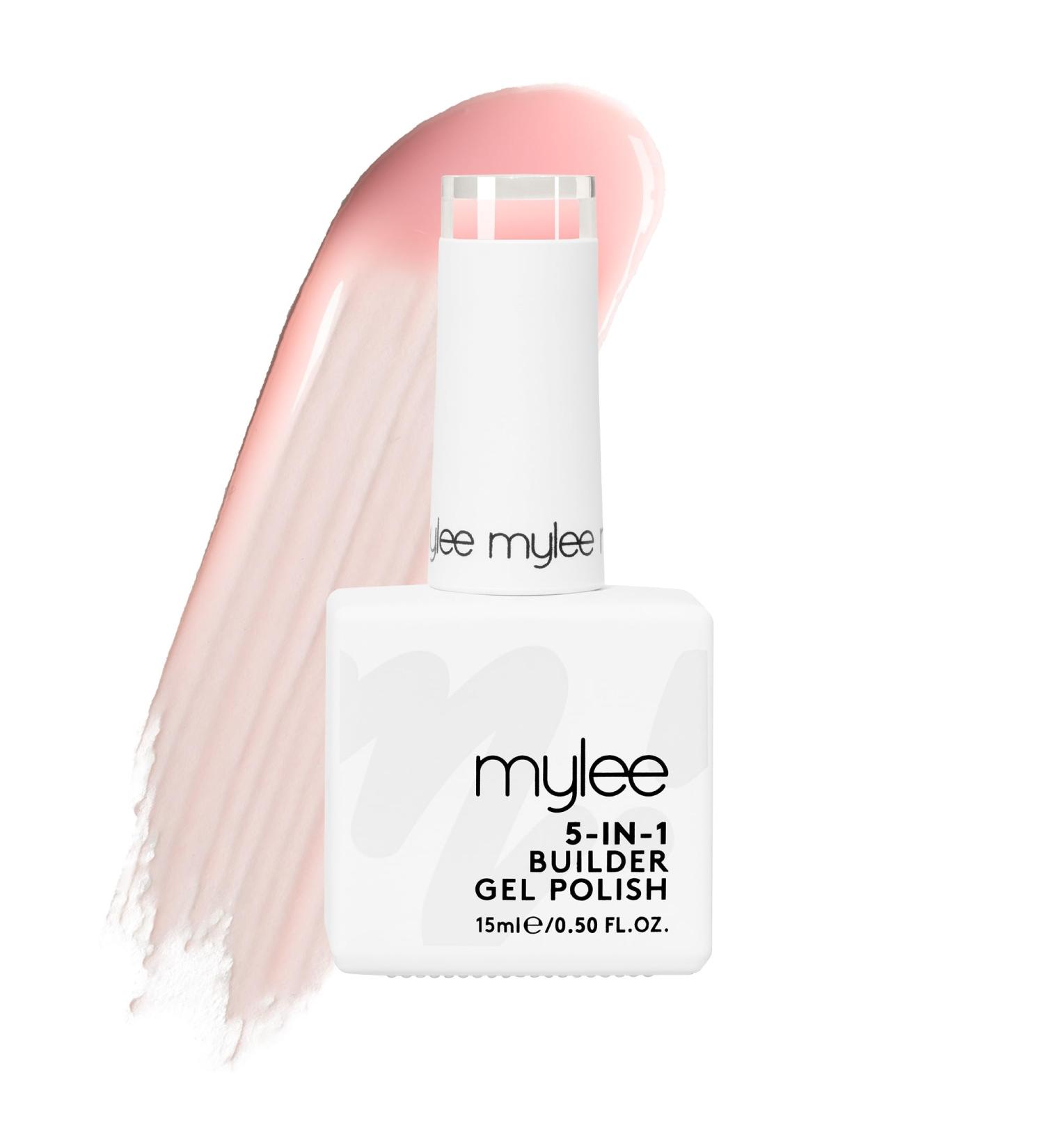 Mylee 5 in 1 Builder Base Strengthening Gel 15ml - Light Pink UV/LED Nail Polish Coat for Hard Strong Nails - Professional Manicure Repair - Buy Online on SooperMarket.com