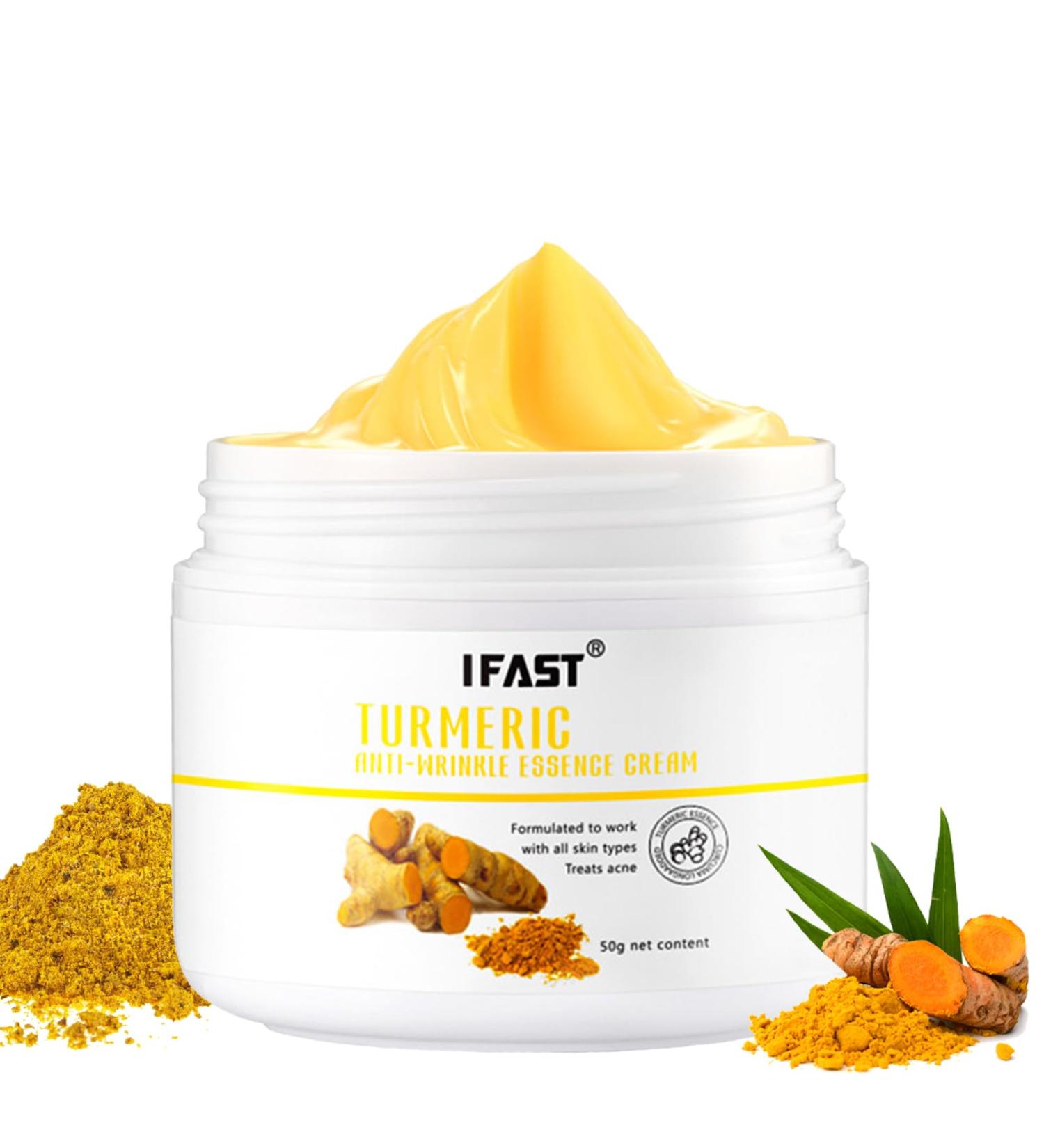 Turmeric Face Cream - Natural Moisturizer for Face & Body | Anti-Aging Turmeric Facial Cream for All Skin Types - Smooths Fine Lines & Wrinkles - Buy Online on SooperMarket.com