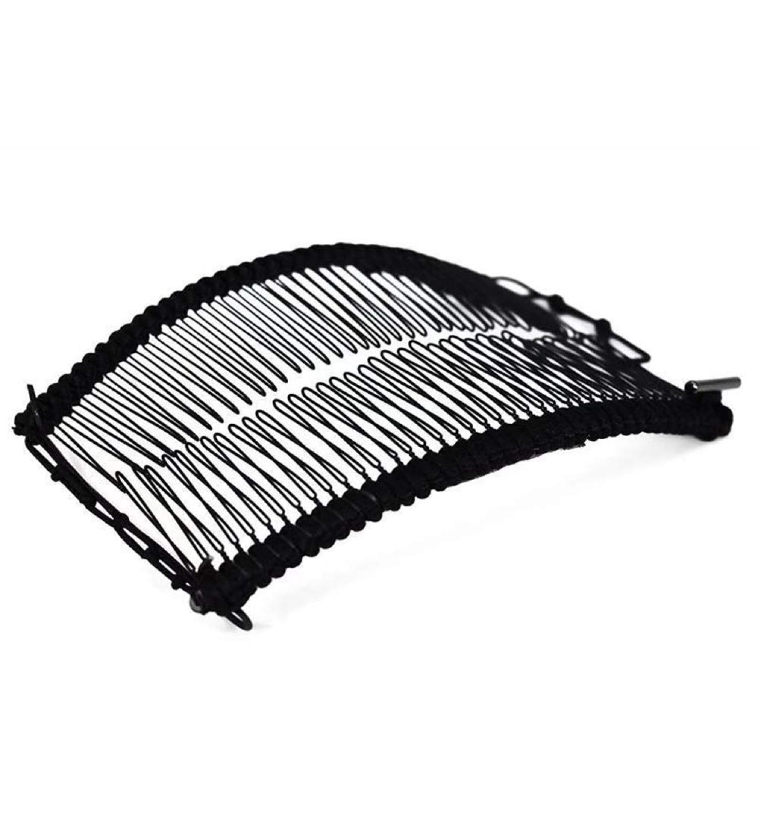 Stretchable Banana Comb Vintage Banana Hair Clip Stretch Double Comb Clip for Women Ladies Girls Hair Styling Black - Buy Online on SooperMarket.com