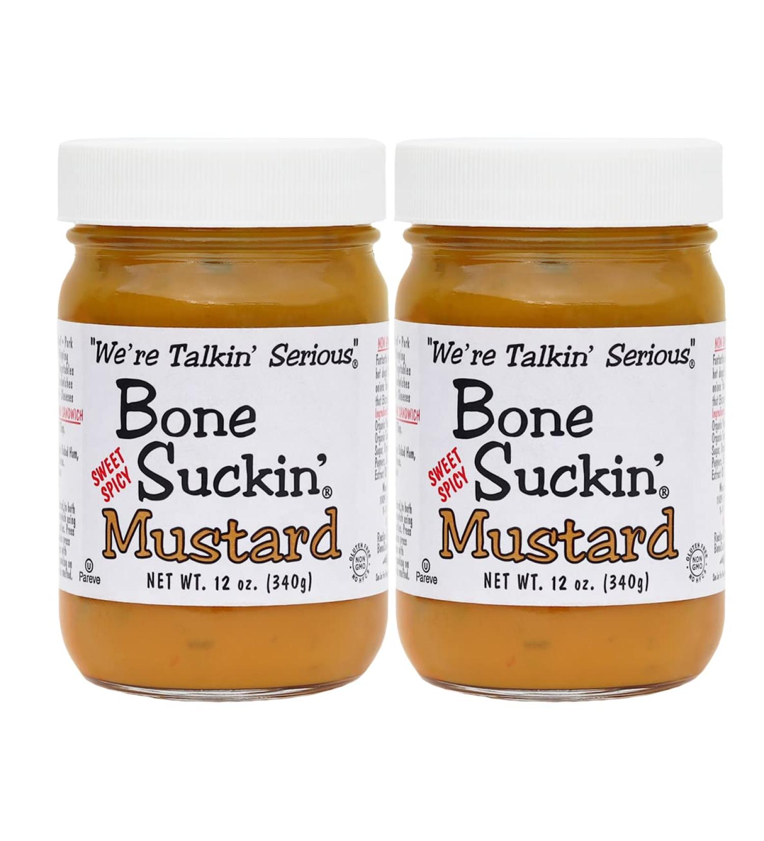 Bone Suckin' Sweet Spicy Mustard 12oz - Pack of 2 | 12 Ounce Delicious Condiment - Buy Online on SooperMarket.com