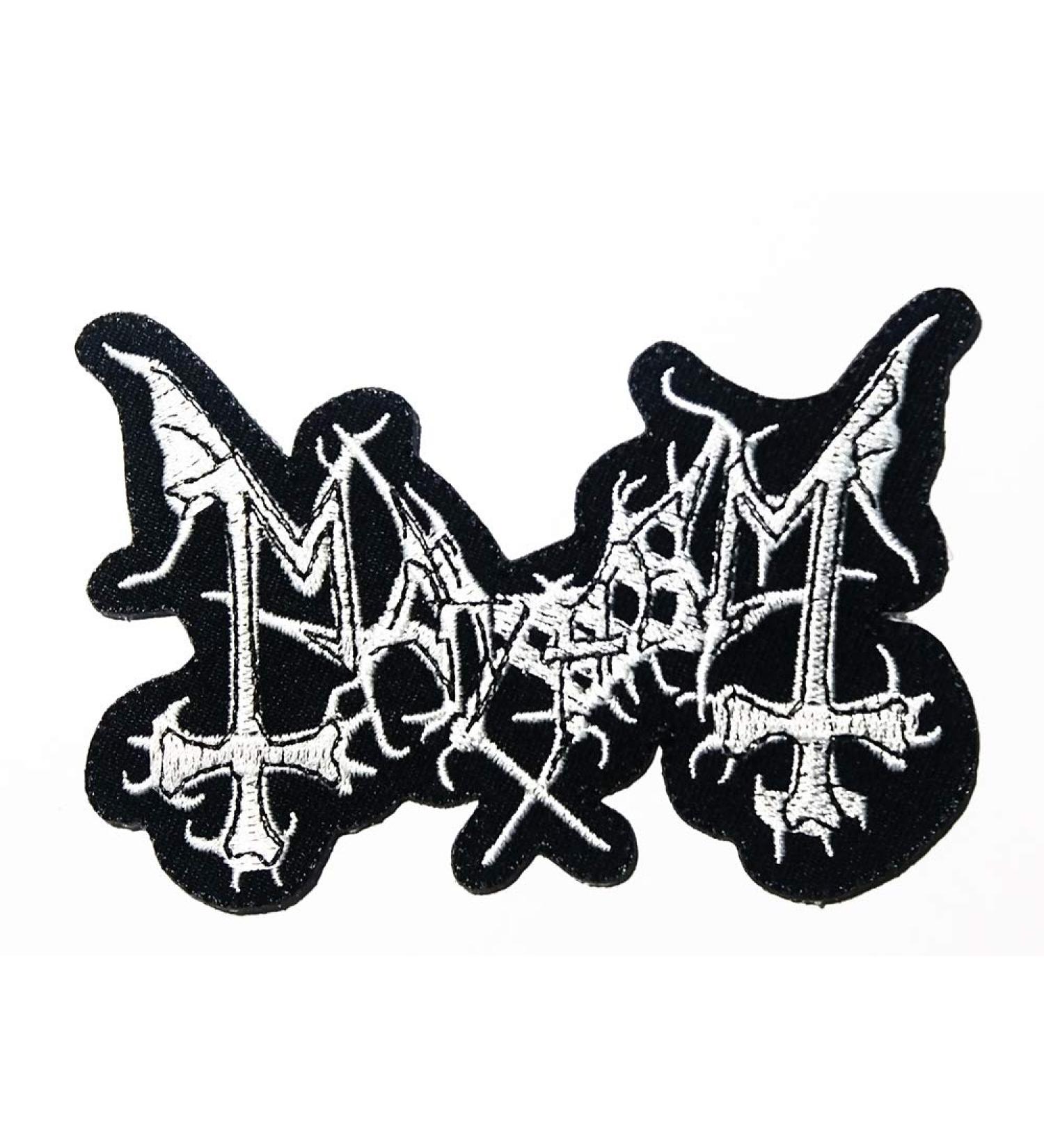 Music M Black Metal Hardcore Punk Thrash Metal Death Metal Band Music Logo Patch Embroidered Sew Iron On Patches Badge Bags Hat Jeans Shoes T-Shirt Applique