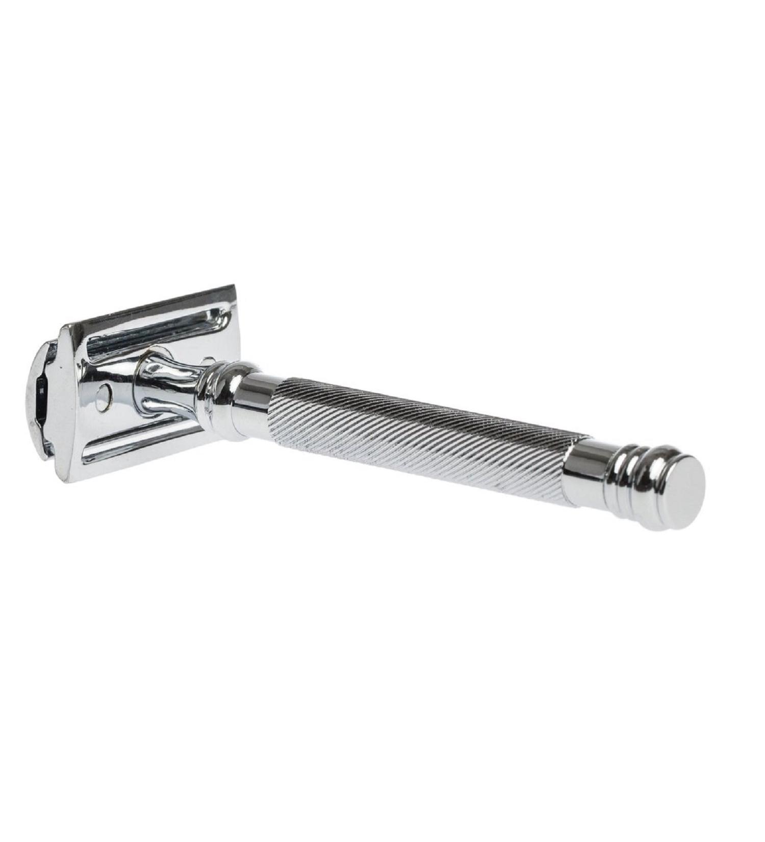 Fendrihan Double Edge Safety Razor - Classic Barber Pole Handle | Premium Shaving Gear for International Shipping - Buy Online on SooperMarket.com