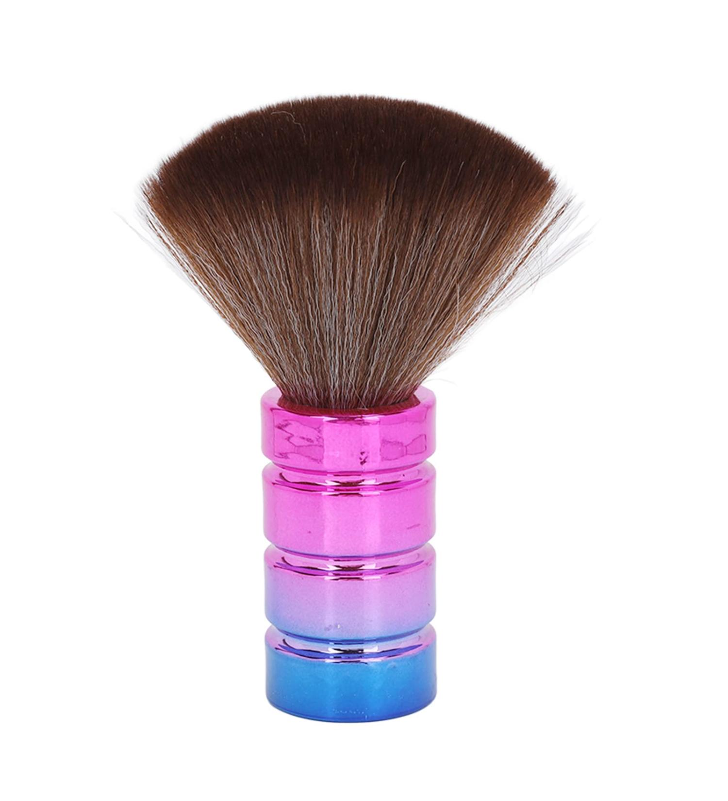 Neck Duster Brush Soft Nylon Bristles Electroplate Ergonomic Barber Hair Cutting Neck Hair Brush Stand Up Base Comfortable Suitable for Barber Shop or Home Use - Buy Online on SooperMarket.com