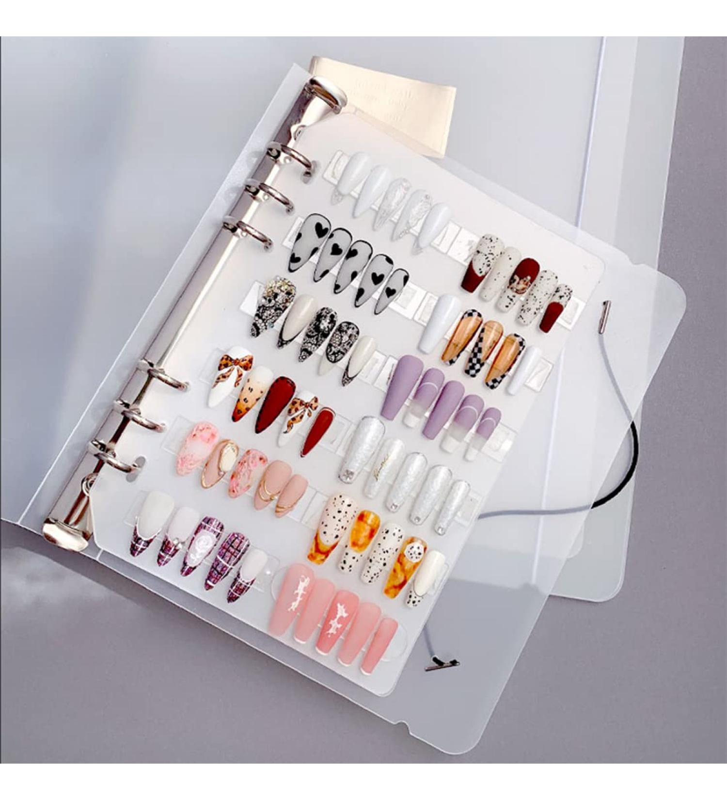 Press On Nail Organizer & Packaging Book for Fake Nails - Removable Storage Case - A5 Size - Buy Online on SooperMarket.com