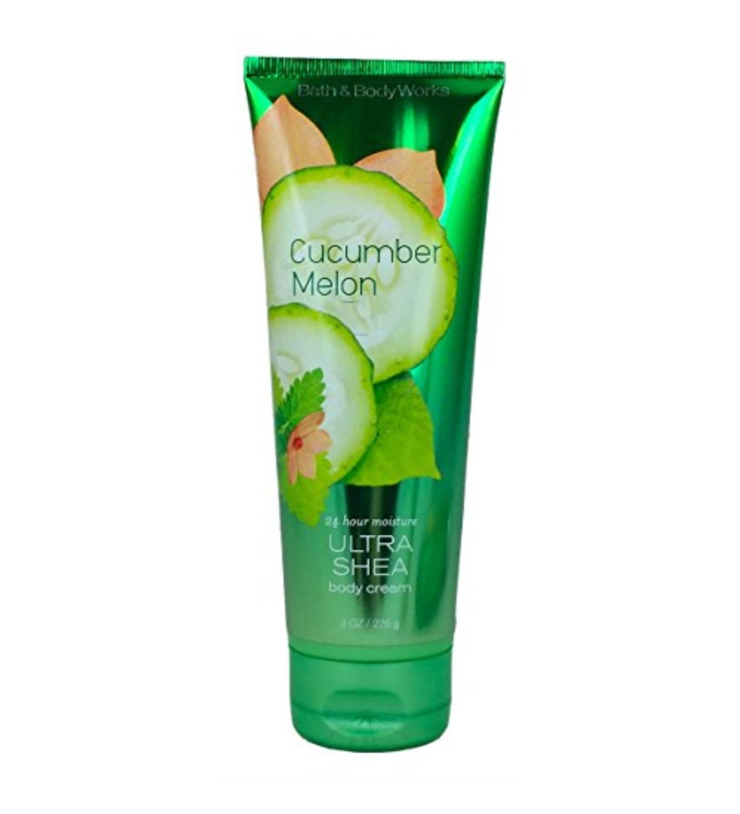Bath and Body Works Signature Collection Cucumber Melon Body Cream  8 oz  new bottle style Cucumber 8 Ounce