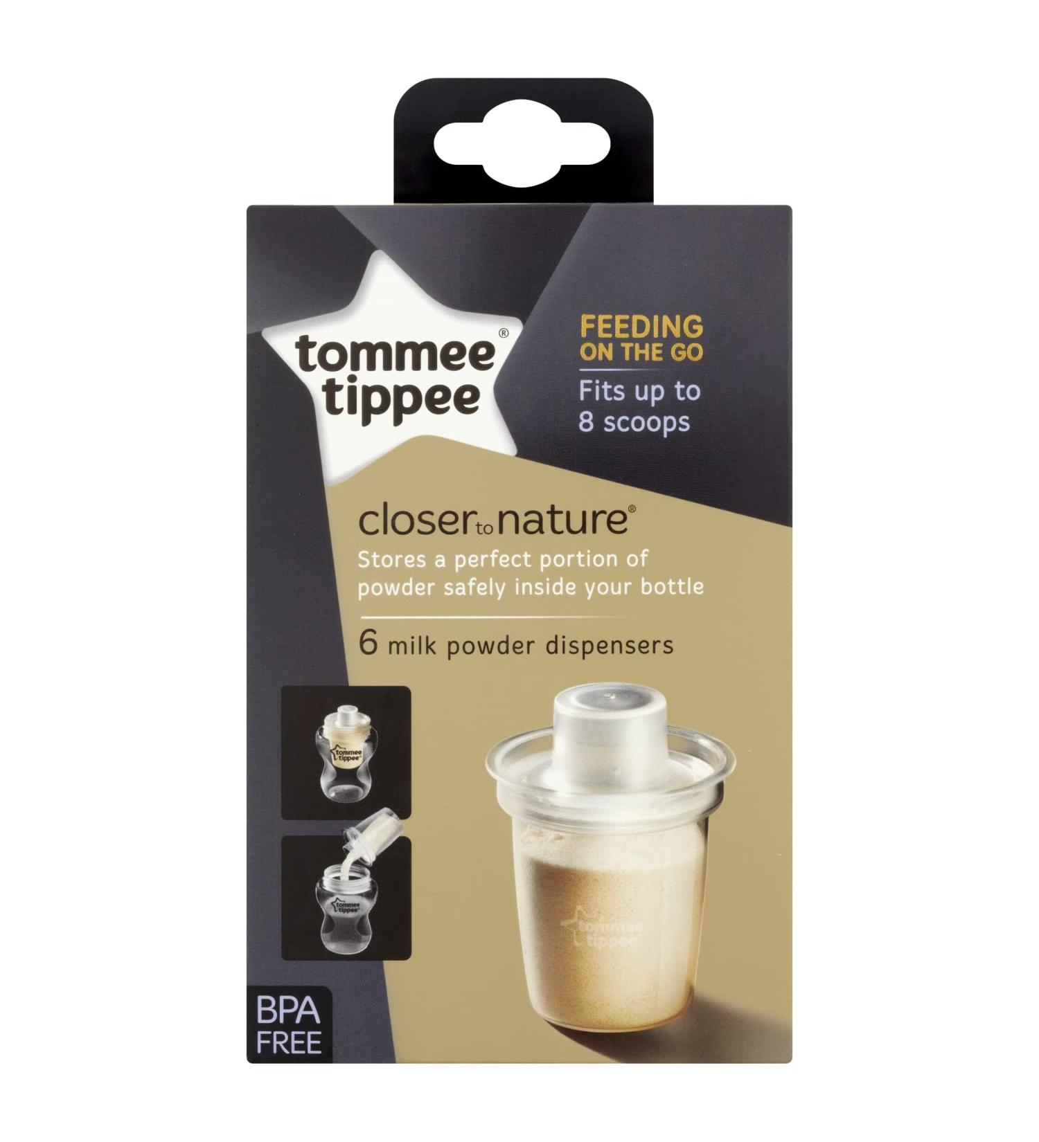 Tommee Tippee Closer To Nature Milk Powder Dispensers x 6 - Convenient Baby Formula Storage - Buy Online on SooperMarket.com