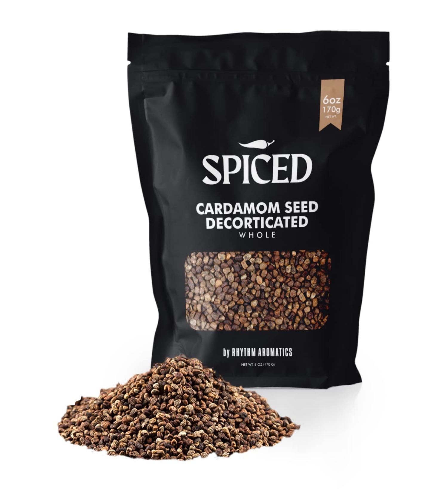 6oz Whole Decorticated Cardamom Seeds - Ideal for Pickling, Brewing, Stews, and Indian Cuisine - Resealable Bag Included - Buy Online on SooperMarket.com