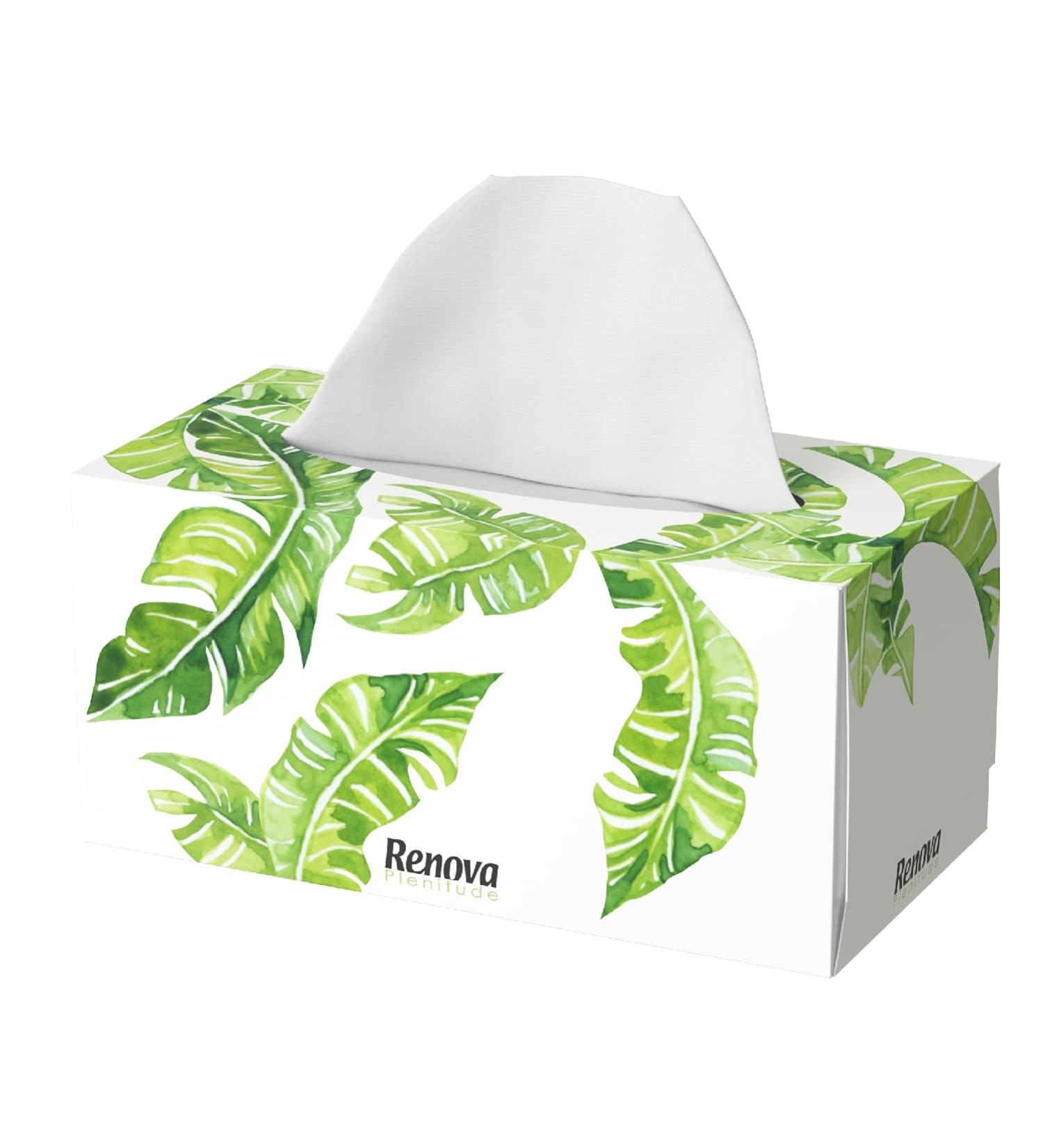 Buy Renova Face Tissues - 200 Pack | Soft & Strong Facial Tissues for All Skin Types | International Shipping Available - Buy Online on SooperMarket.com