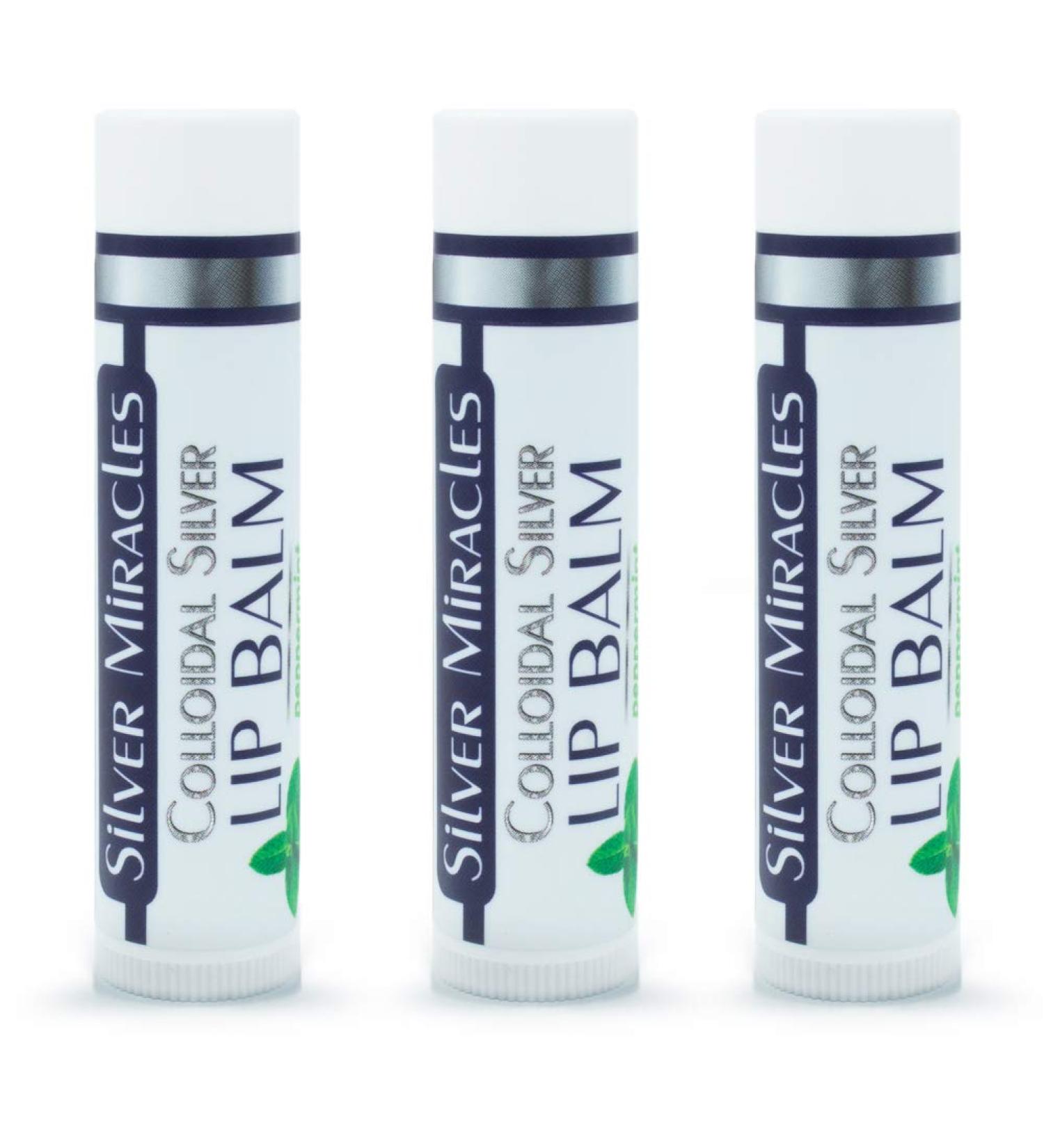 Silver Miracles - Colloidal Silver Lip Balm - TUBE - 3 Pack