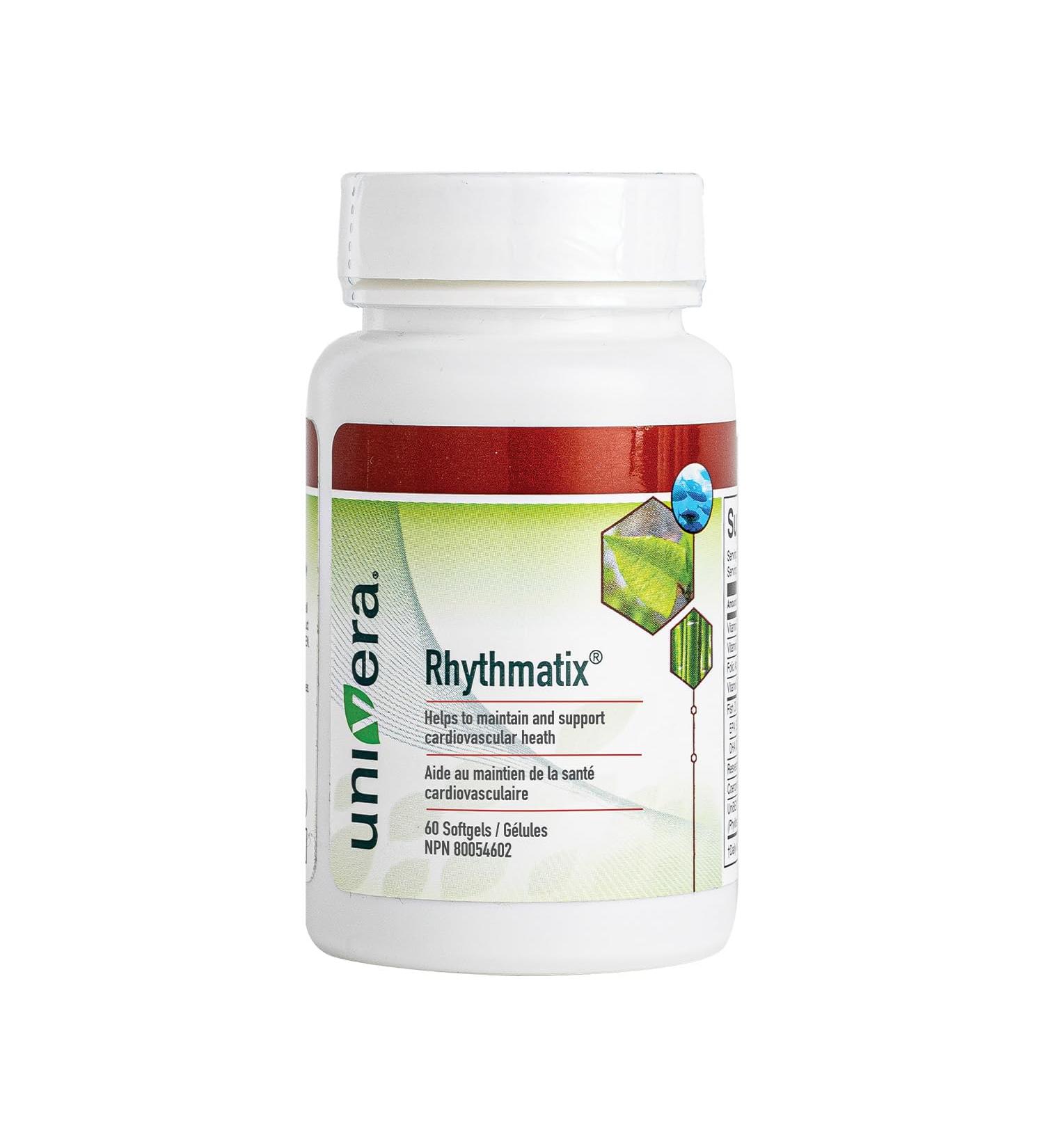 Univera Rhythmatix Heart health Cardiovascular Health Blood Circulation DHA EPA Omega-3 Coenzyme Q10 Vitamin B6 & B12 60 softgels (30-Day Supply) - Buy Online on SooperMarket.com