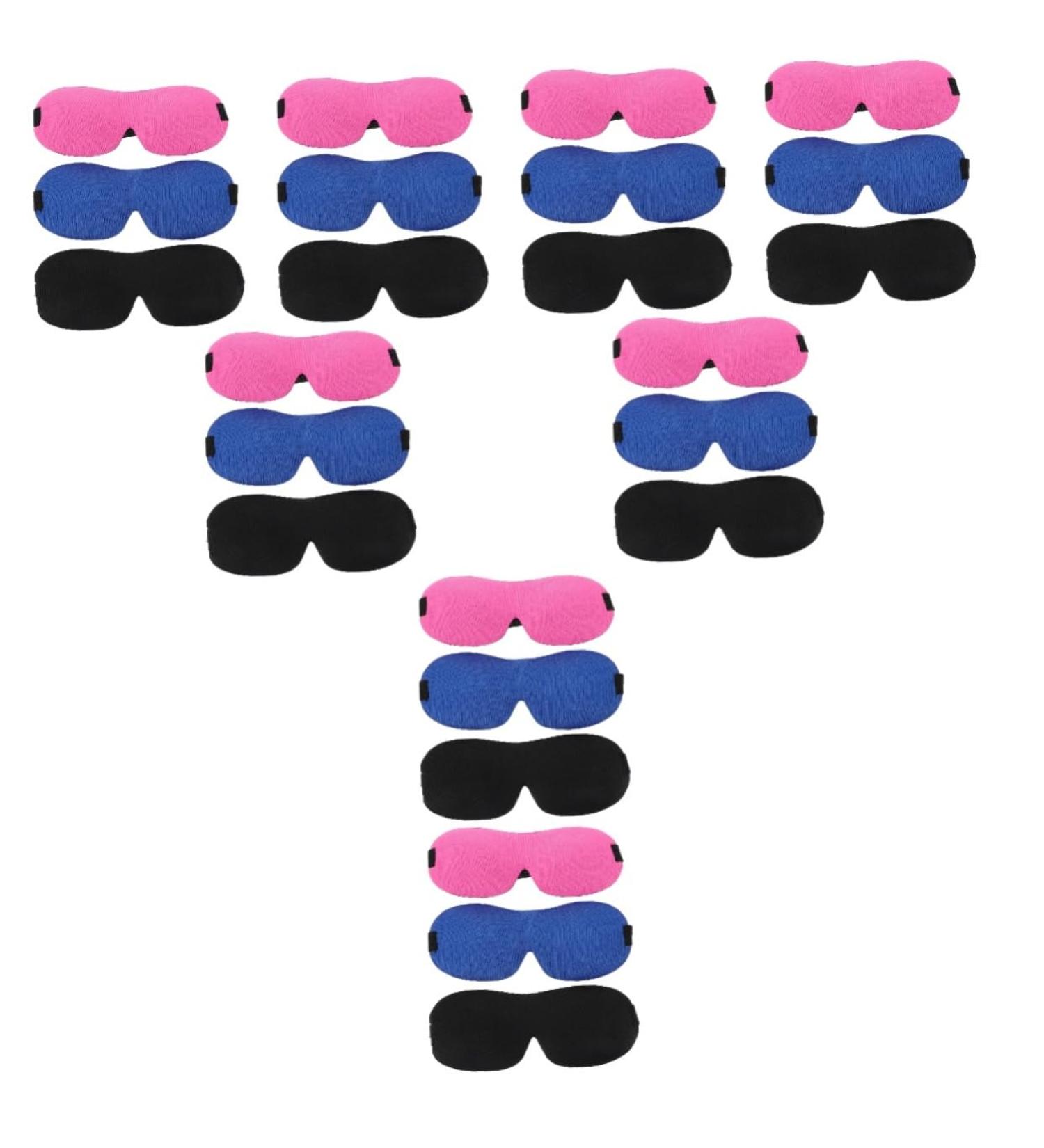 Shop Gatuida 24 Pcs 3D Sleep Mask Set - Comfortable Eye Shades for Travel & Relaxation | Polyester Blindfolds & Night Masks - Buy Online on SooperMarket.com