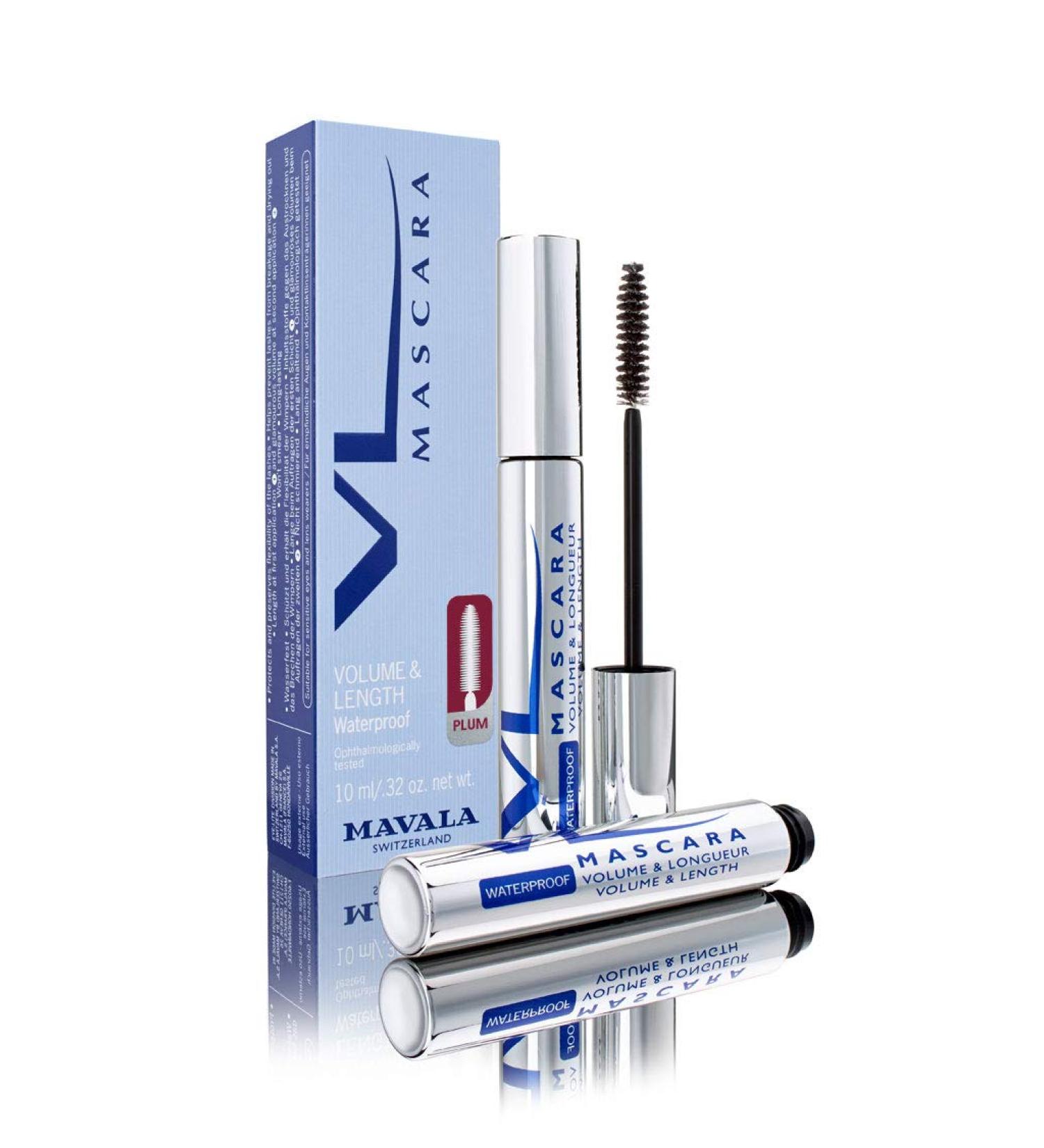 Mavala Mascara Volume & Length Waterproof Plum 0.32oz - Long-Lasting Formula for Bold, Voluminous Lashes - Buy Online on SooperMarket.com