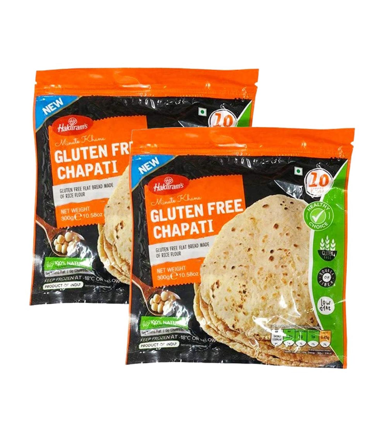 Haldiram's Gluten Free Chapati | 300G | Wheat Chapati | 100% Fresh | Indian Origin (Pack of 2) - Buy Online on SooperMarket.com