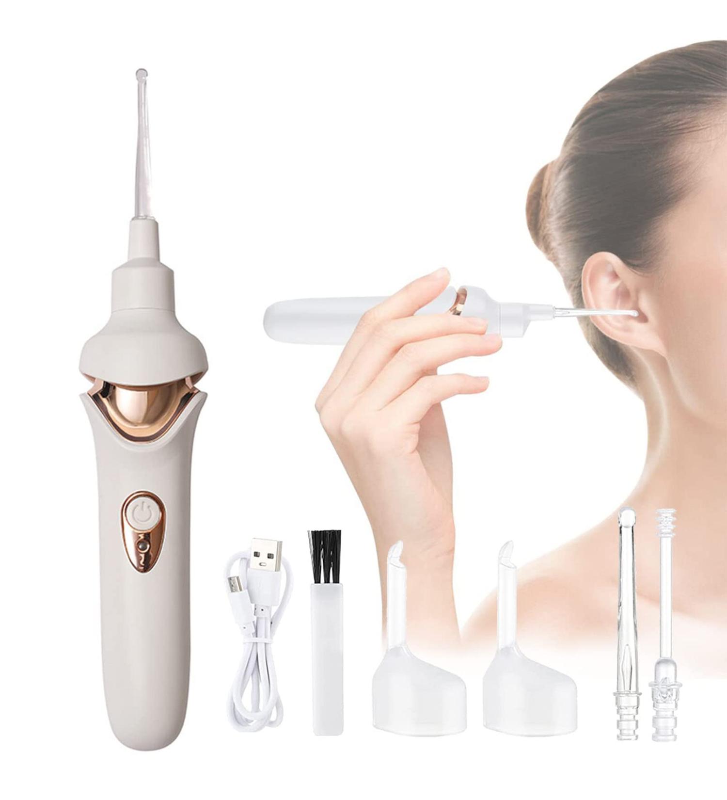 Silicone Electric Earwax Removal Kit - Gentle Ear Cleaning Tool with LED Light for Kids and Adults - Buy Online on SooperMarket.com