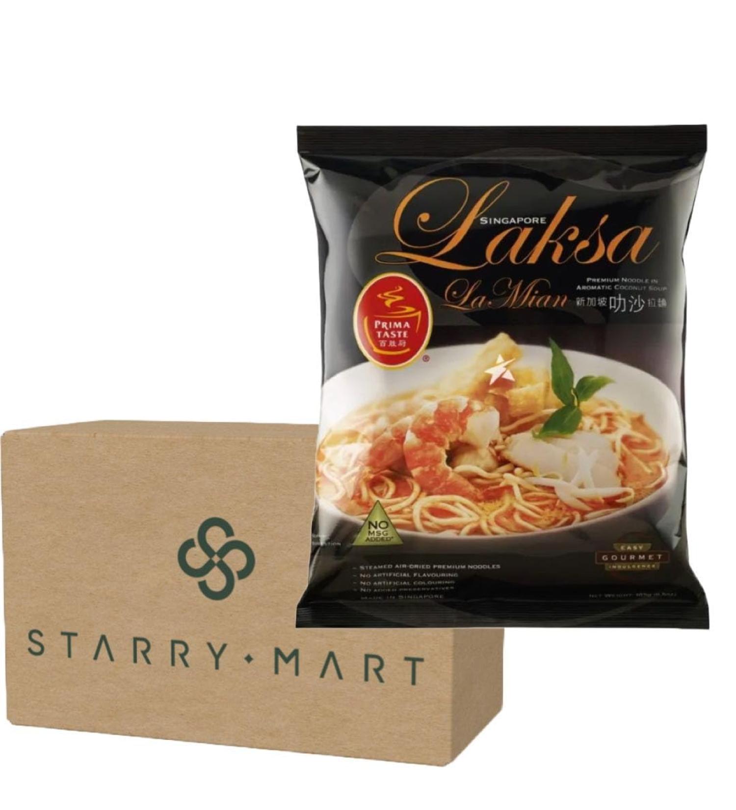 Prima Taste Singapore Laksa La Mian Instant Noodles Ramen 185g (Pack of 12) HALAL - Buy Online on SooperMarket.com