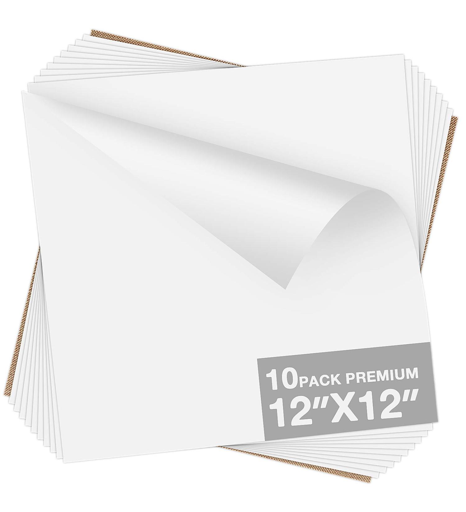 Dysania White HTV Heat Transfer Vinyl Bundle - 10 Pack 12x12 Sheets for T-Shirt - Easy to Cut & Weed Iron-on Vinyl - Buy Online on SooperMarket.com