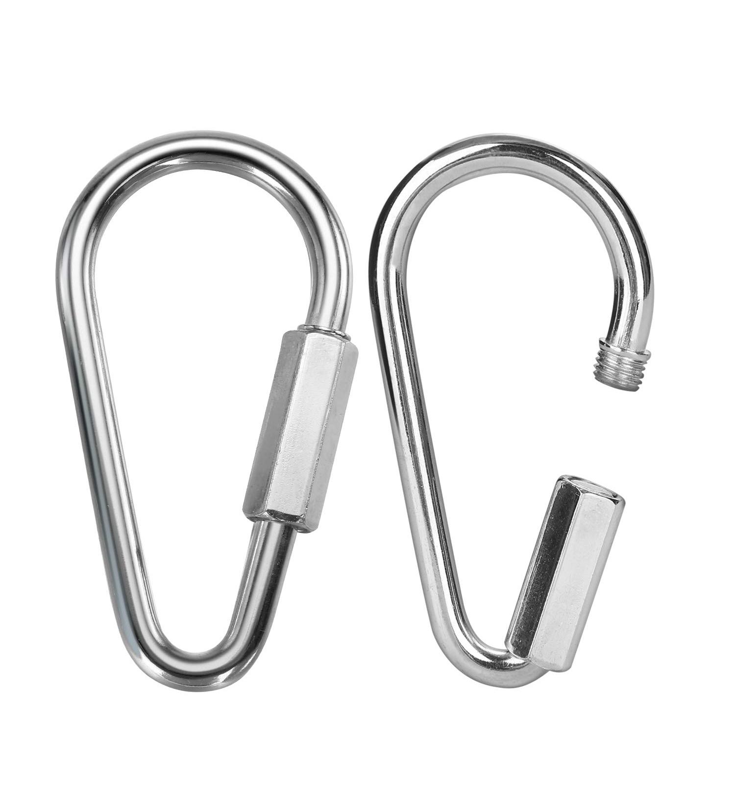 AGPtek Quick Link Snap Hook Carabiner Connector - 1 Pair with Screw Lock for Swing Play Set - Buy Online on SooperMarket.com