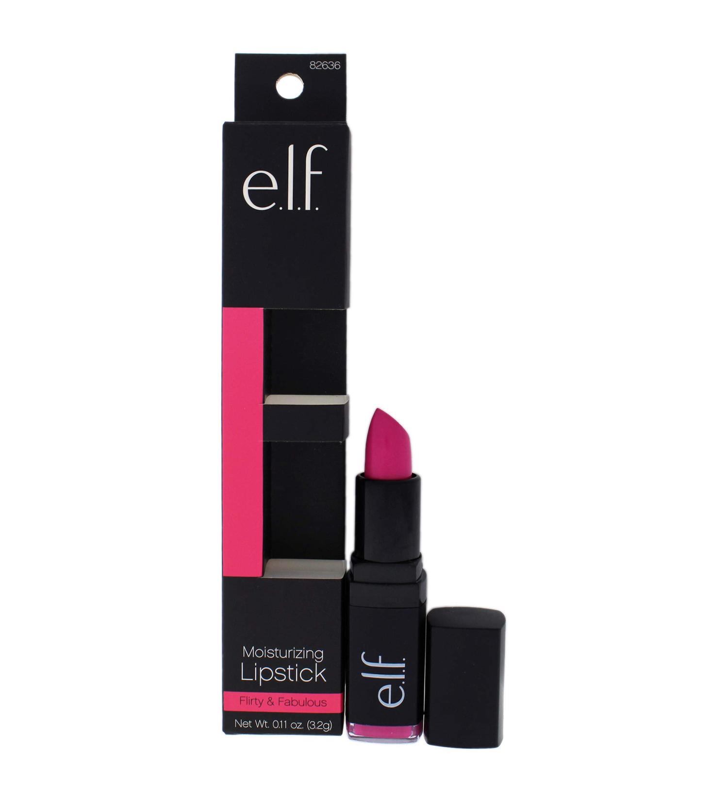 e.l.f. Cosmetics Moisturizing Lipstick - Vibrant Color & Luminous Shine - Flirty & Fabulous - Buy Online on SooperMarket.com