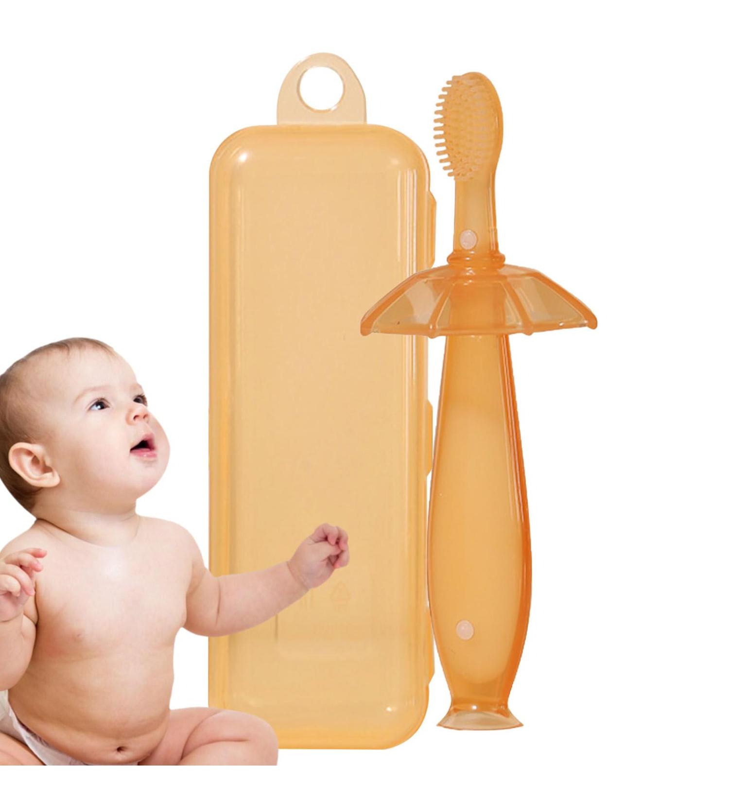 Children's 2-in-1 Soft Bristle Toothbrush & Bite Ring | Deep Cleaning Toddler Toothbrush for Kids - Ghirting - Buy Online on SooperMarket.com