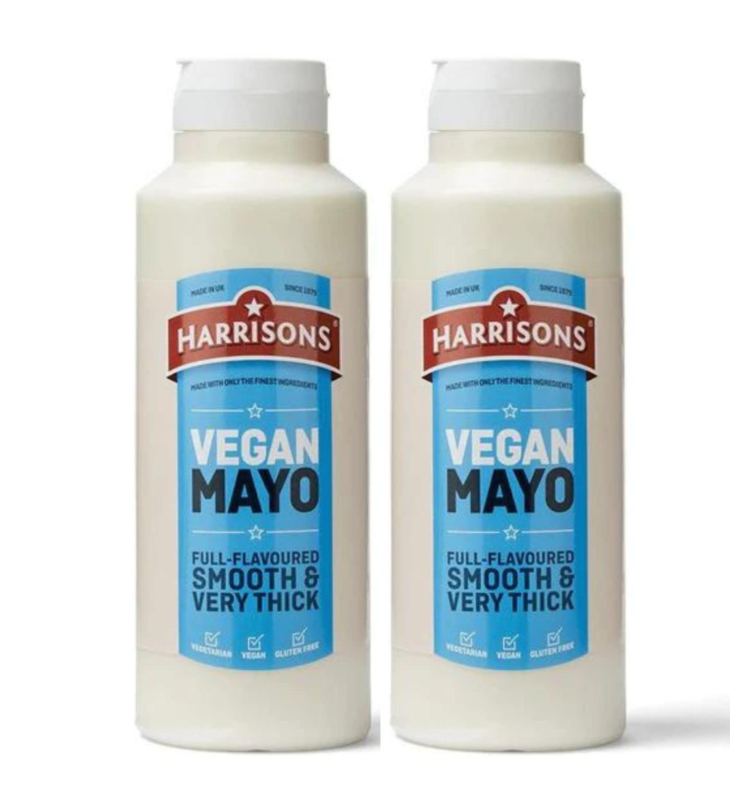 Harrison Mayonnaise Pack of 2 Mayo Sauce Bottles 1 Liter Each Vegetarian Friendly Gluten Free with No Soya Dairy and Artificial Color or Flavor Made in UK - Buy Online on SooperMarket.com