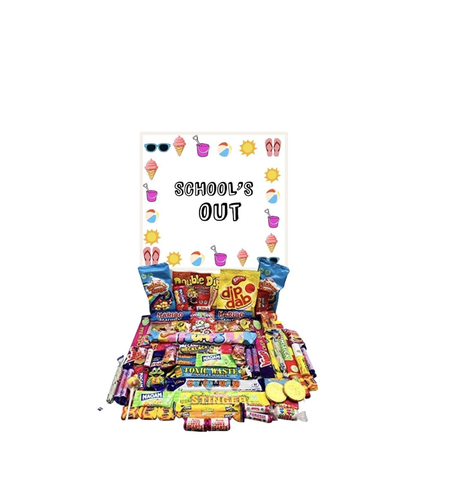 Schools Out For Summer Retro Sweets Box Pick N Mix The Ultimate Selection Box Sweet Hamper Present Gift - Buy Online on SooperMarket.com