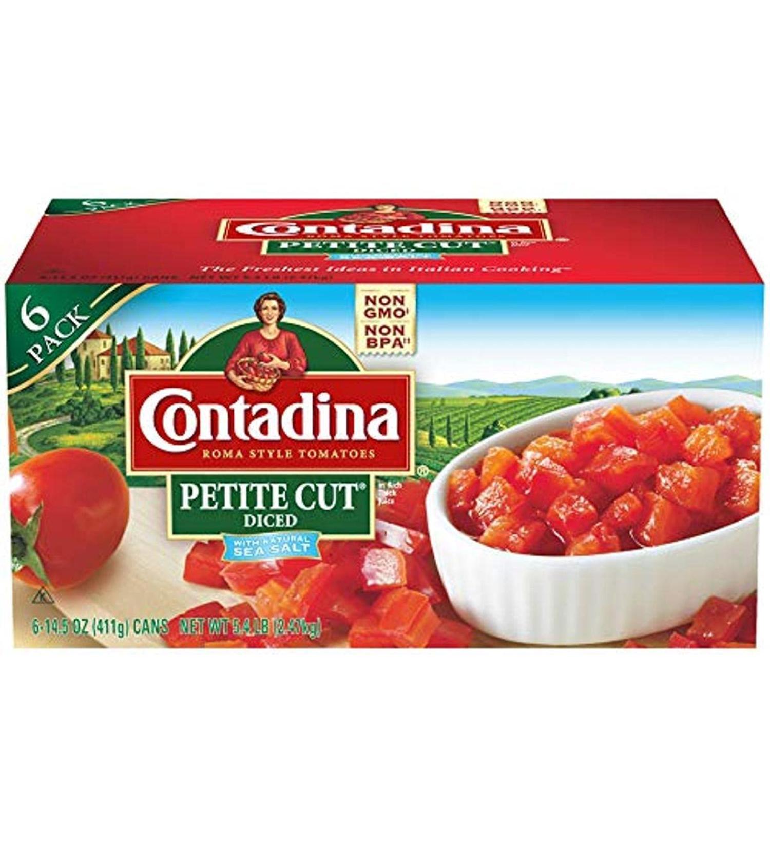Contadina Petite Cut Diced Roma Style Tomatoes 14.5 Oz (6 Pack) - Buy Online on SooperMarket.com