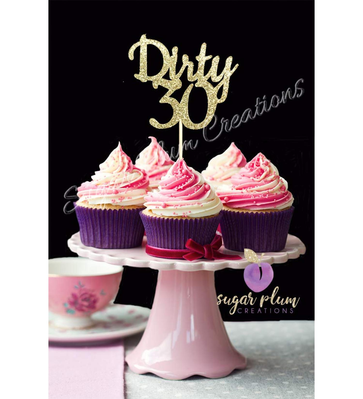 Dirty 30 Cupcake Topper Set of 12