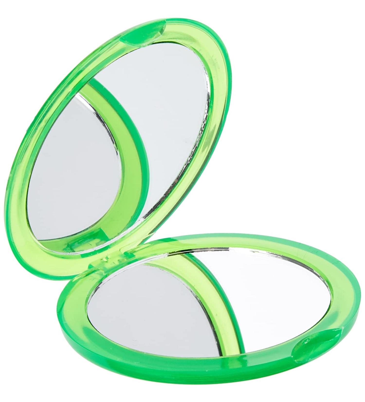 eBuyGB Pale Green Cosmetic Double Sided Magnifying Compact Vanity Make Up Mirror | Pocket Sized - Buy Online on SooperMarket.com