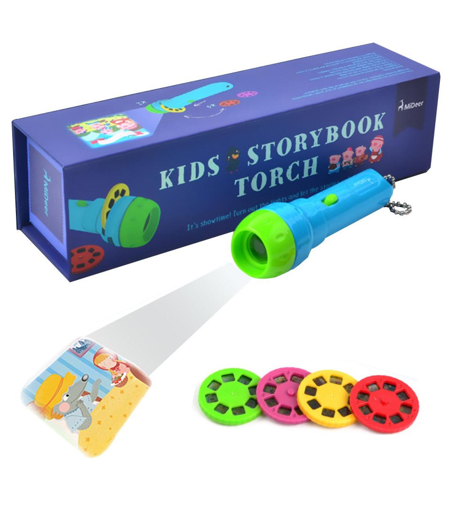 Pueri Projector Flashlight for Kids - 4 Educational Stories | Best Toys for Learning & Fun - Buy Online on SooperMarket.com