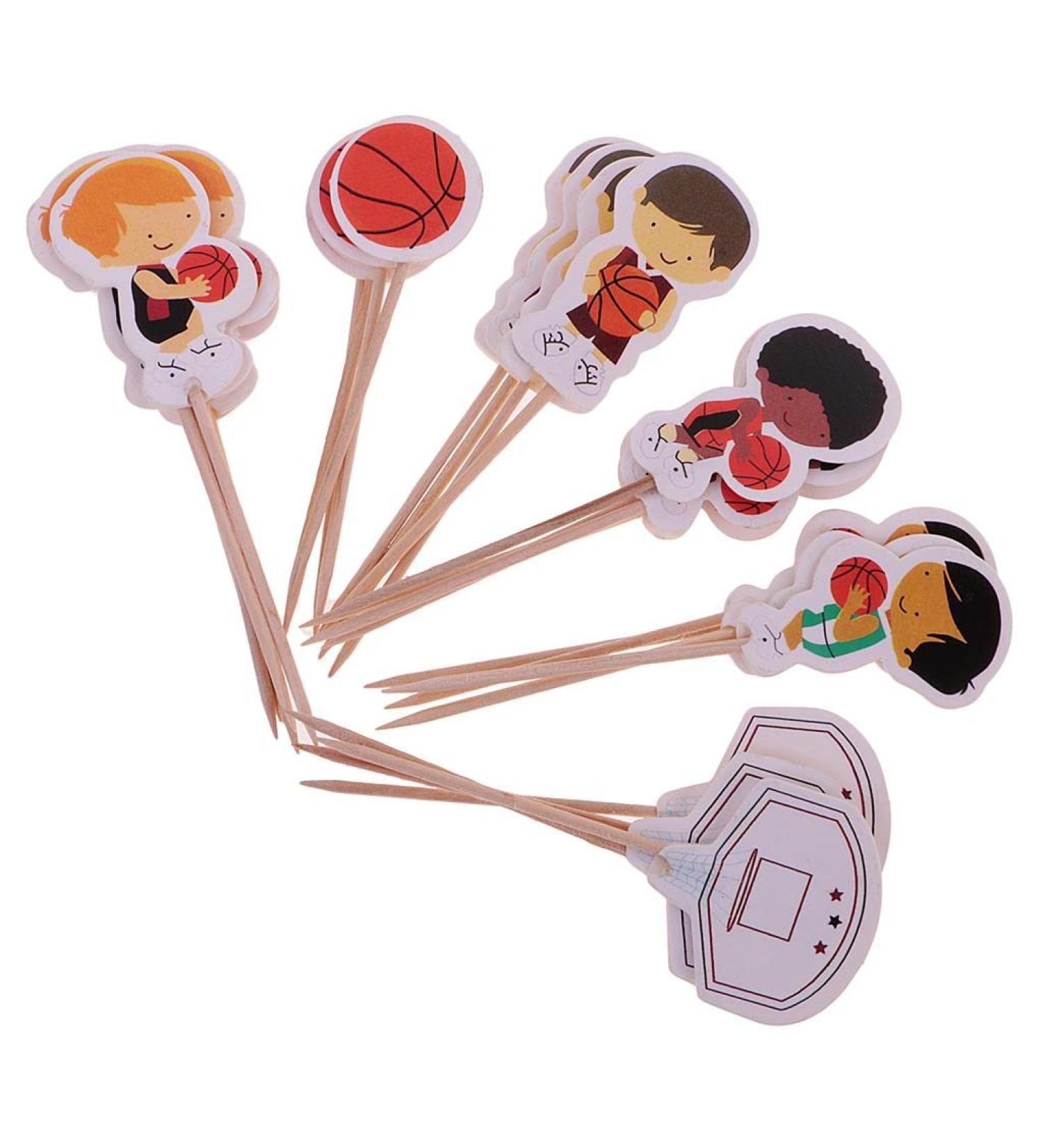 Luzhengyang Set of 24pcs Funny Basketball Boy Cupcake Food Picks Cake Topper - Buy Online on SooperMarket.com