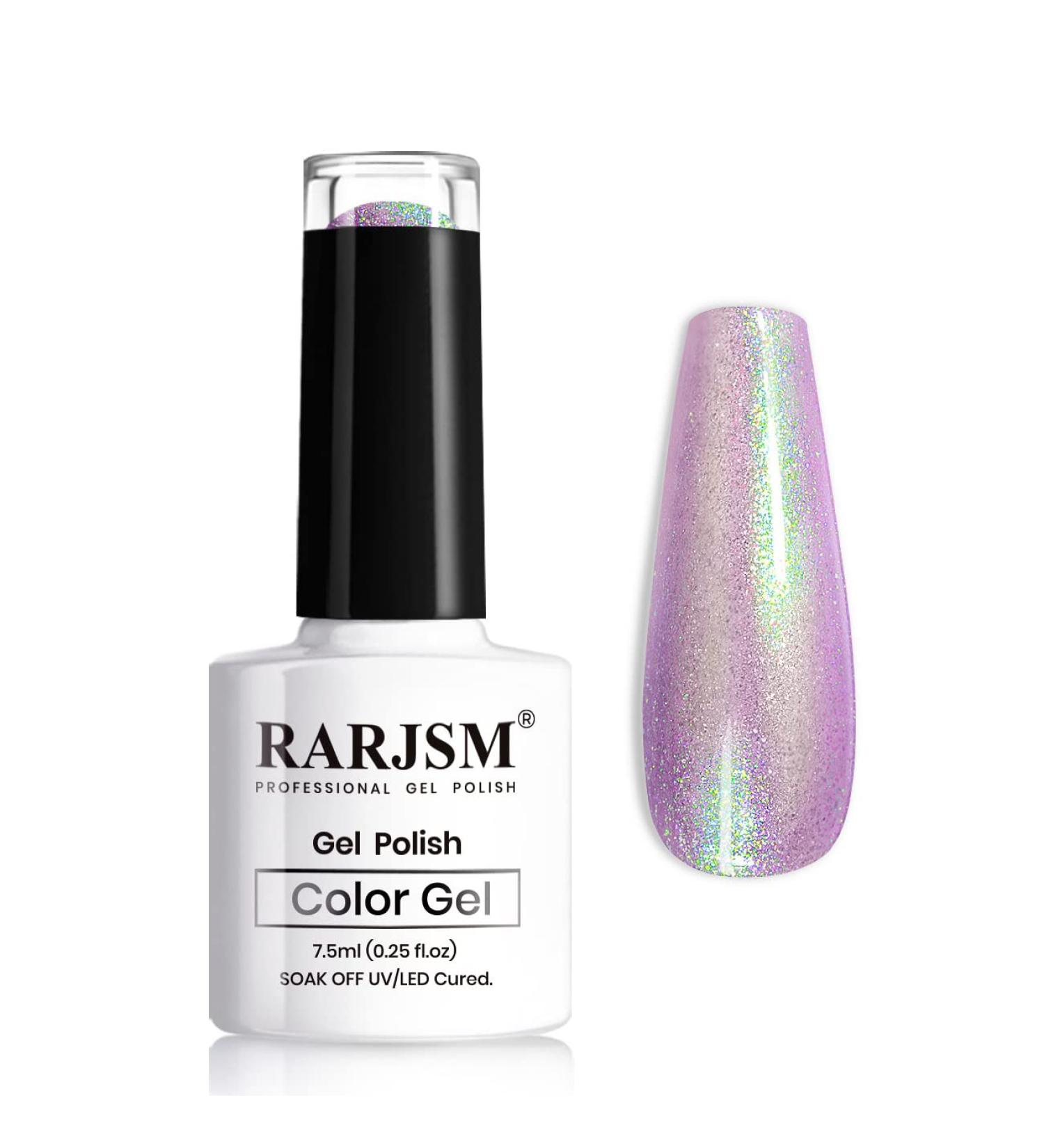 Pearl Shell Glitter Gel Polish - Color Changing Reflective Sparkle Clear Pastel Nail Gel - 7.5ml - UV/LED Cured - Nail Art Manicure - Buy Online on SooperMarket.com