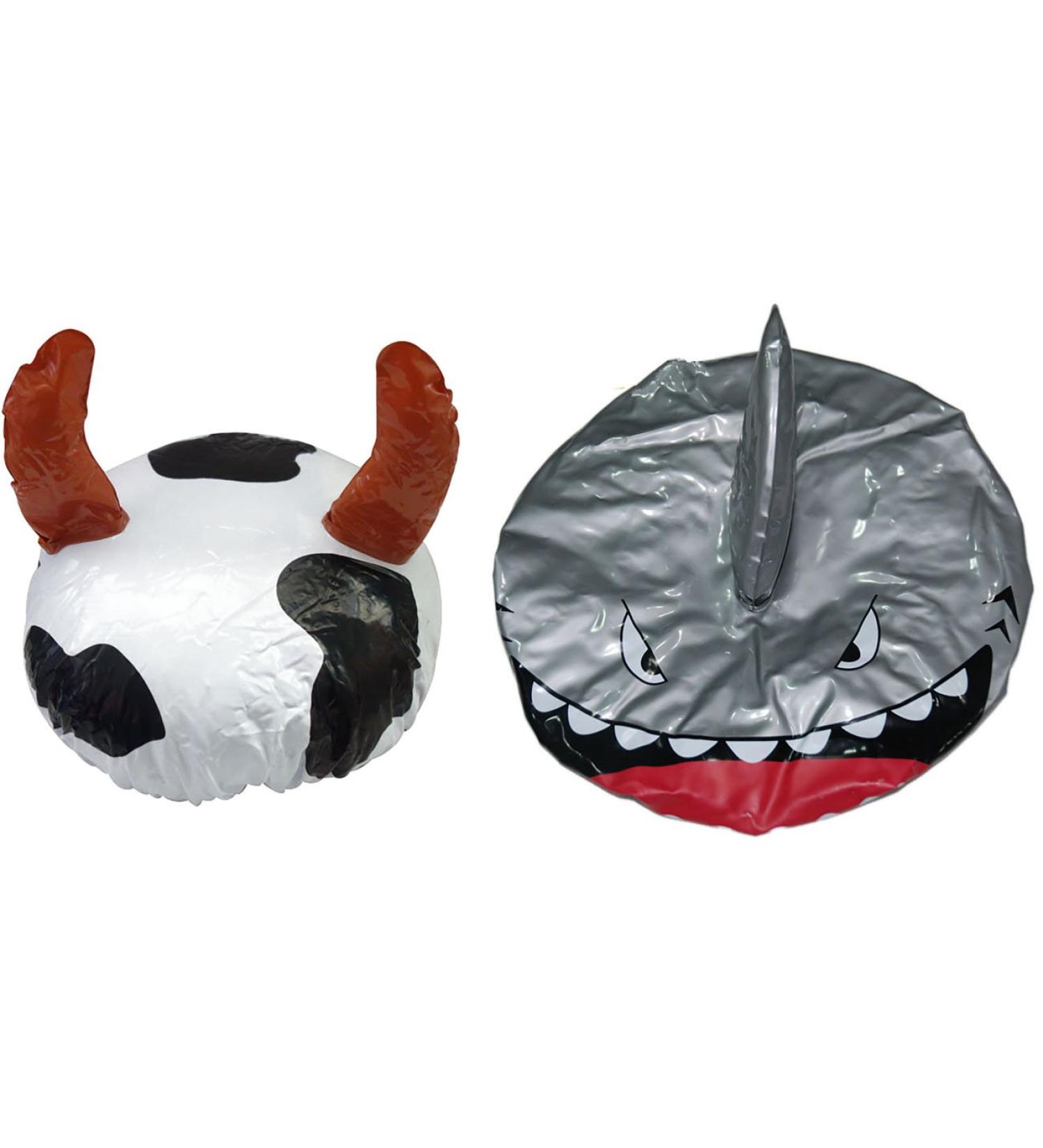 Set of 2 Waterproof Cartoon Shower Cap for Kids - Cute 3D Animal Designs (Cows + Shark) - Perfect for Spa, Swimming, and Bath Time - Buy Online on SooperMarket.com