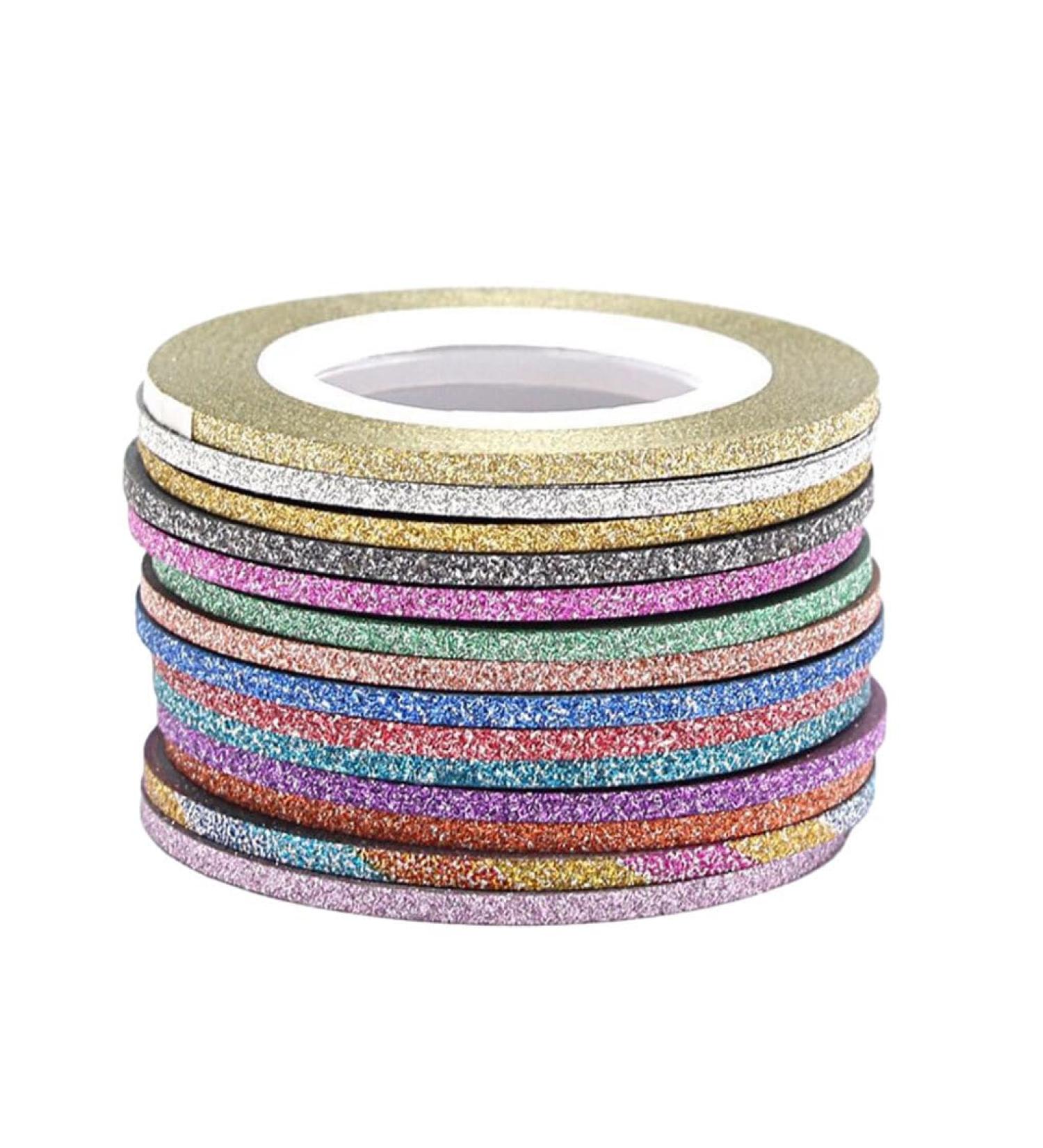 Dajidafu 14piece Easy To Nail Art Striping Tape Set Fashionable And Unique For Stunning Nails Paper Wide Application Multicolored Random Color 2MM - Buy Online on SooperMarket.com