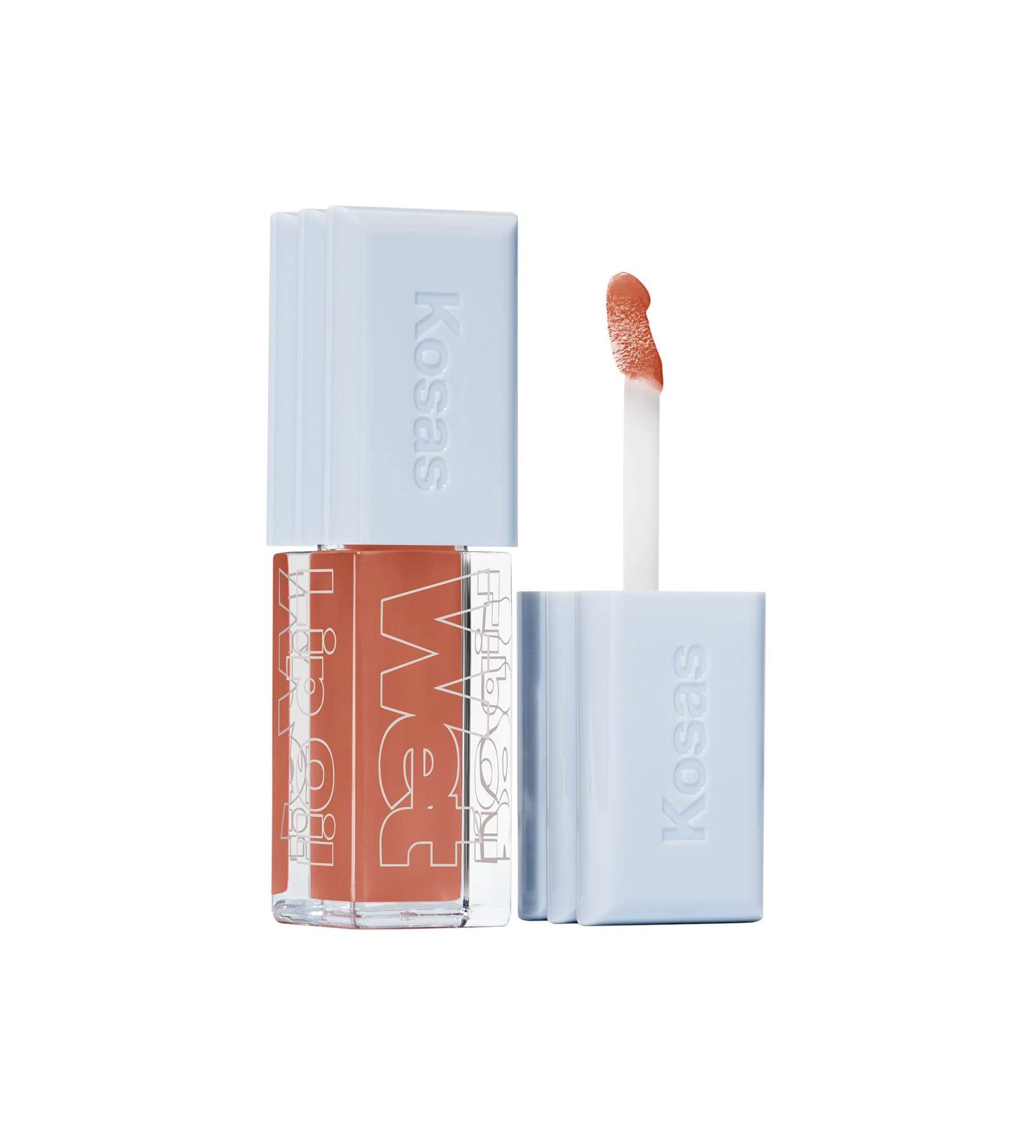 Kosas Wet Lip Oil Gloss - Hydrating Lip Plumping Treatment with Hyaluronic Acid & Peptides (Bare)