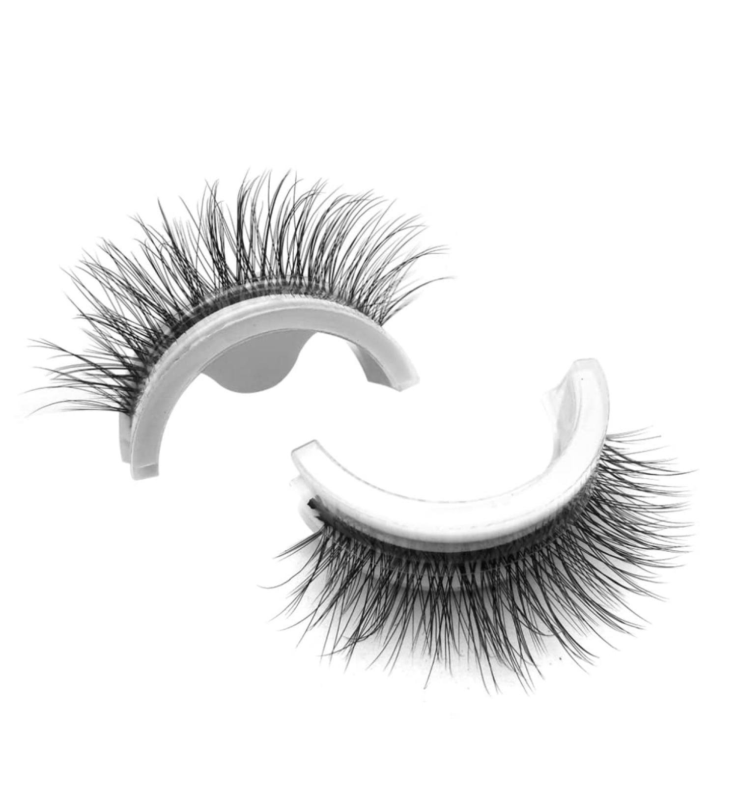 Reusable Self-Adhesive False Eyelashes 3D Makeup Lashes Eyelashes Easy To Put On Handmade False Eyelashes for Women and Girls Eye Makeup Tool 1Pair Style3 - Buy Online on SooperMarket.com