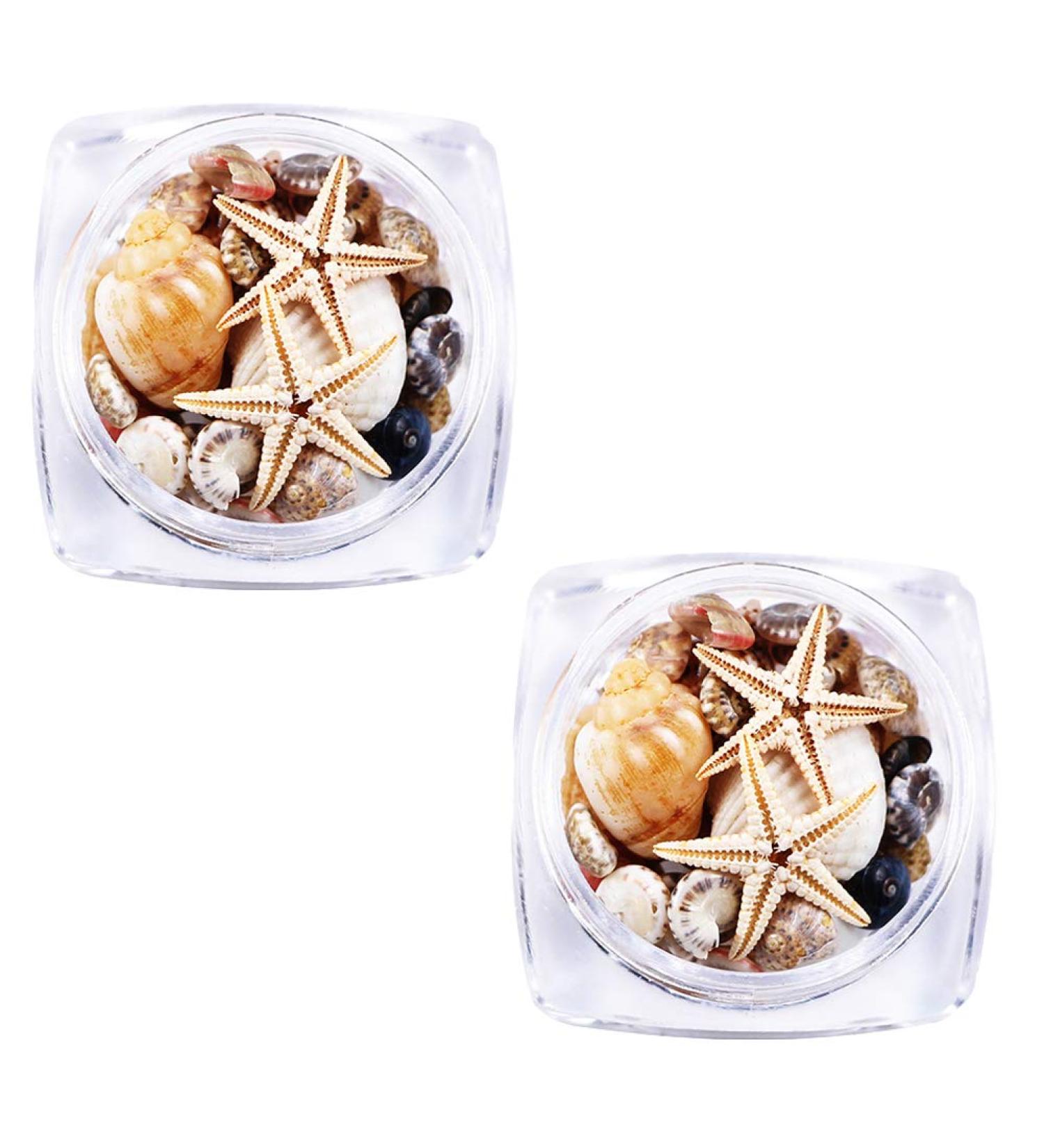 2 Boxes 3d Natural Nail Art Decoration Mini Conch Shells Starfish Sea Beach Ornaments Manicure Tools for Diy - Buy Online on SooperMarket.com