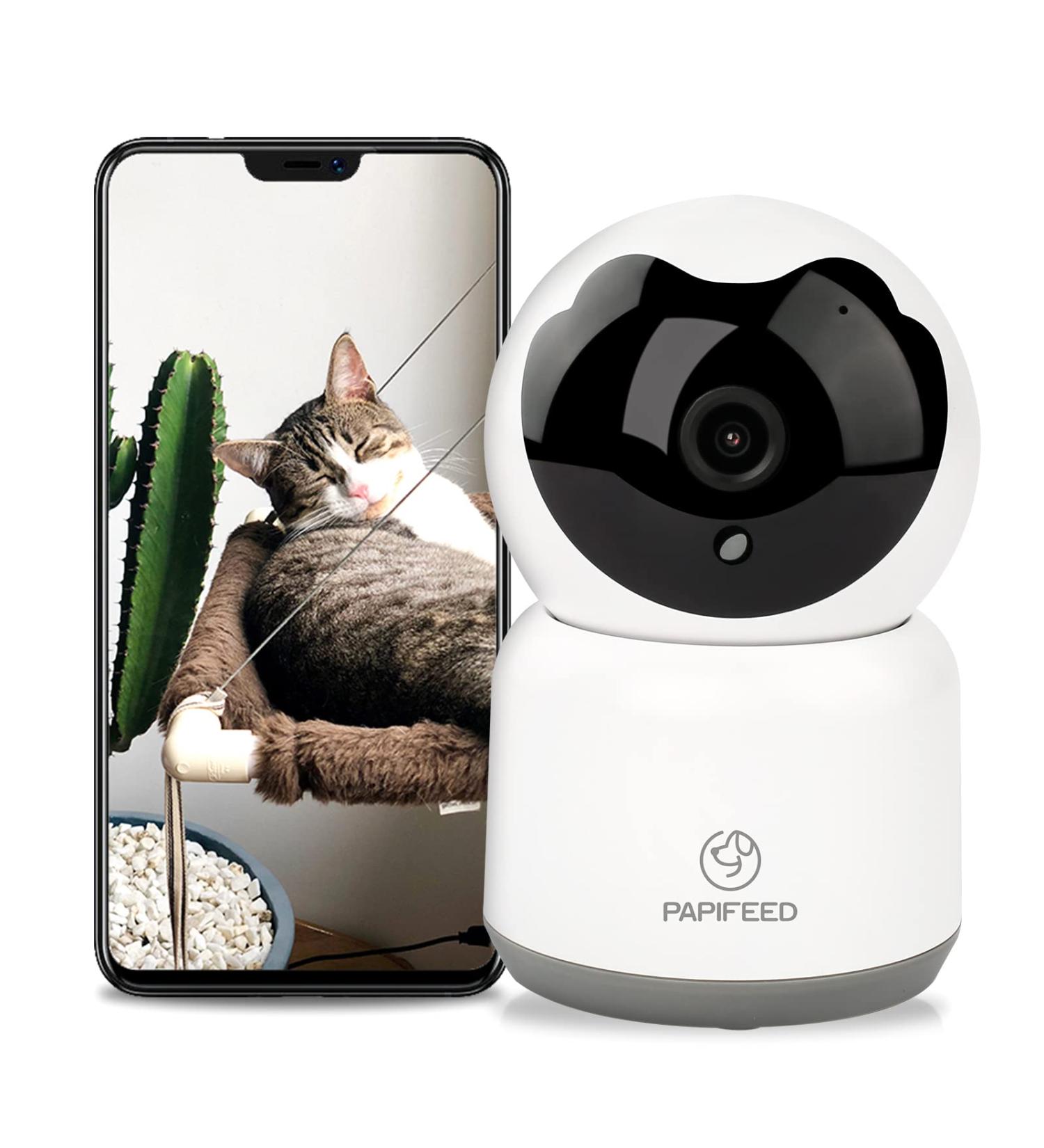 PAPIFEED 1080P Pet Camera Indoor Security Cam | 5Ghz WiFi | Two-Way Audio | Night Vision | Motion Detection | Alexa & Google Assistant Compatible - Buy Online on SooperMarket.com