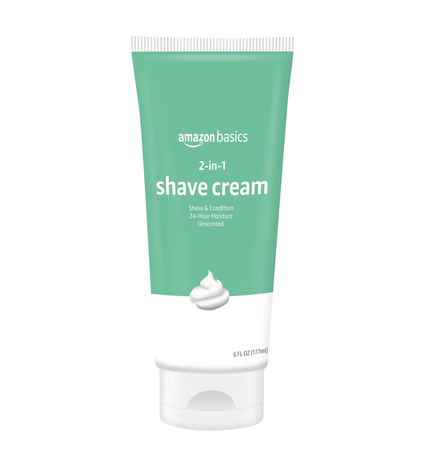 Amazon Basics 2-In-1 Shave Cream 6 Fl. Oz, Fragrance Free, 2 Pack (Previously Solimo) - Buy Online on SooperMarket.com