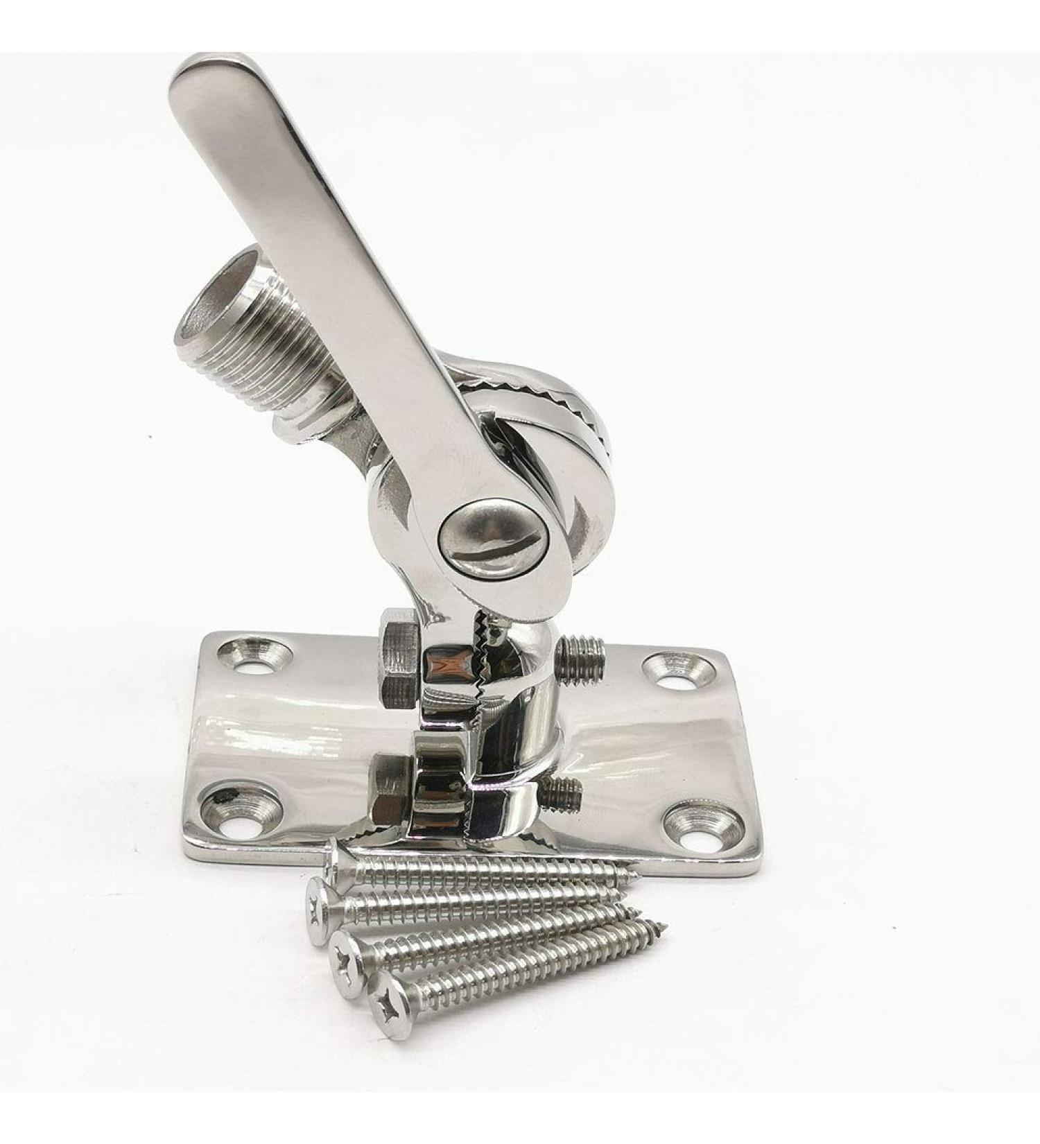 Marine VHF Antenna Mounts  Ratchet Mount Heavy Duty Marine VHF Antenna 316 Stainless Steel Boat Adjustable Base - Buy Online on SooperMarket.com