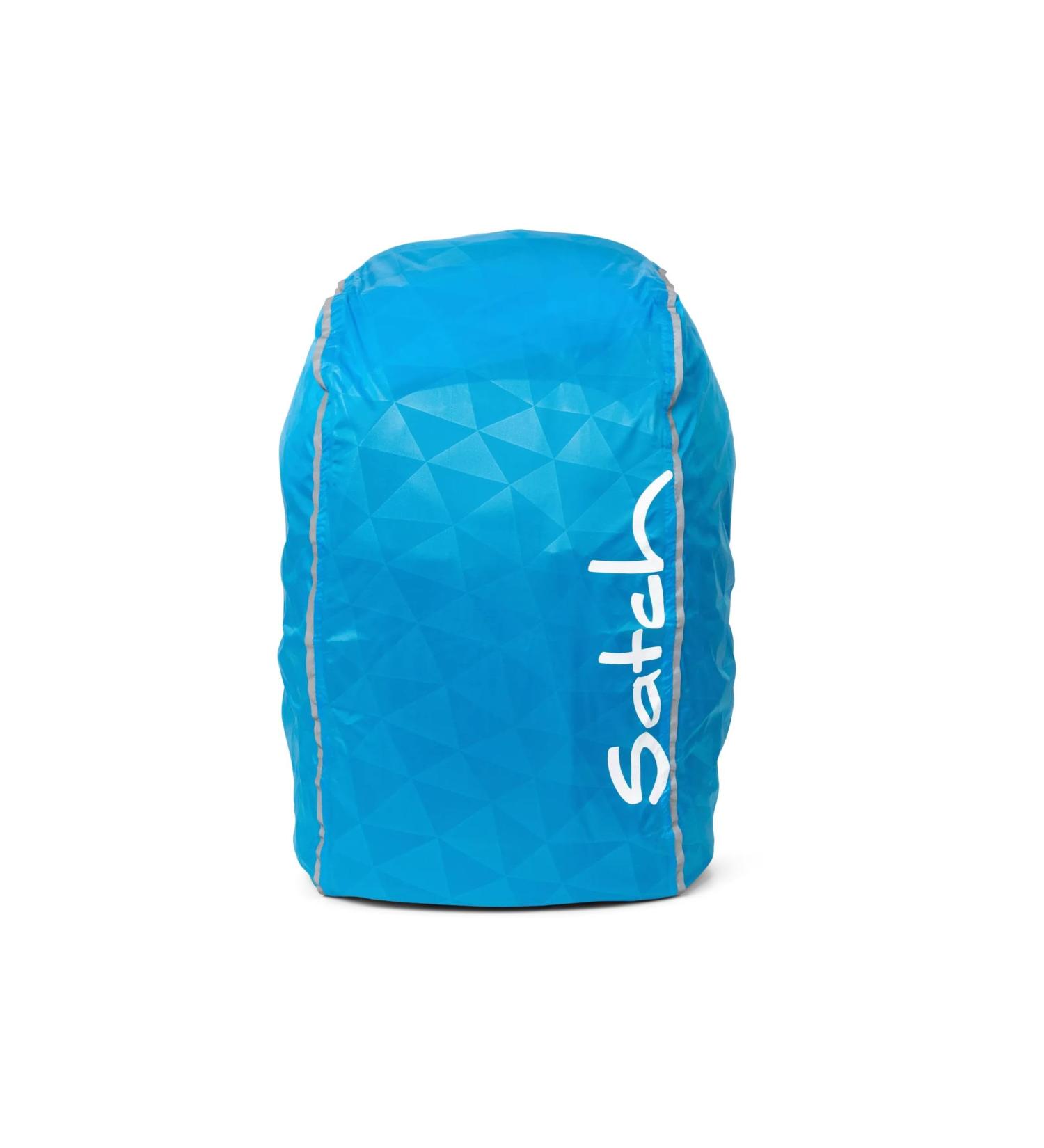 satch rain cover for school backpacks waterproof and dirt-repellent with reflectors Rain Cape Blue - Blue