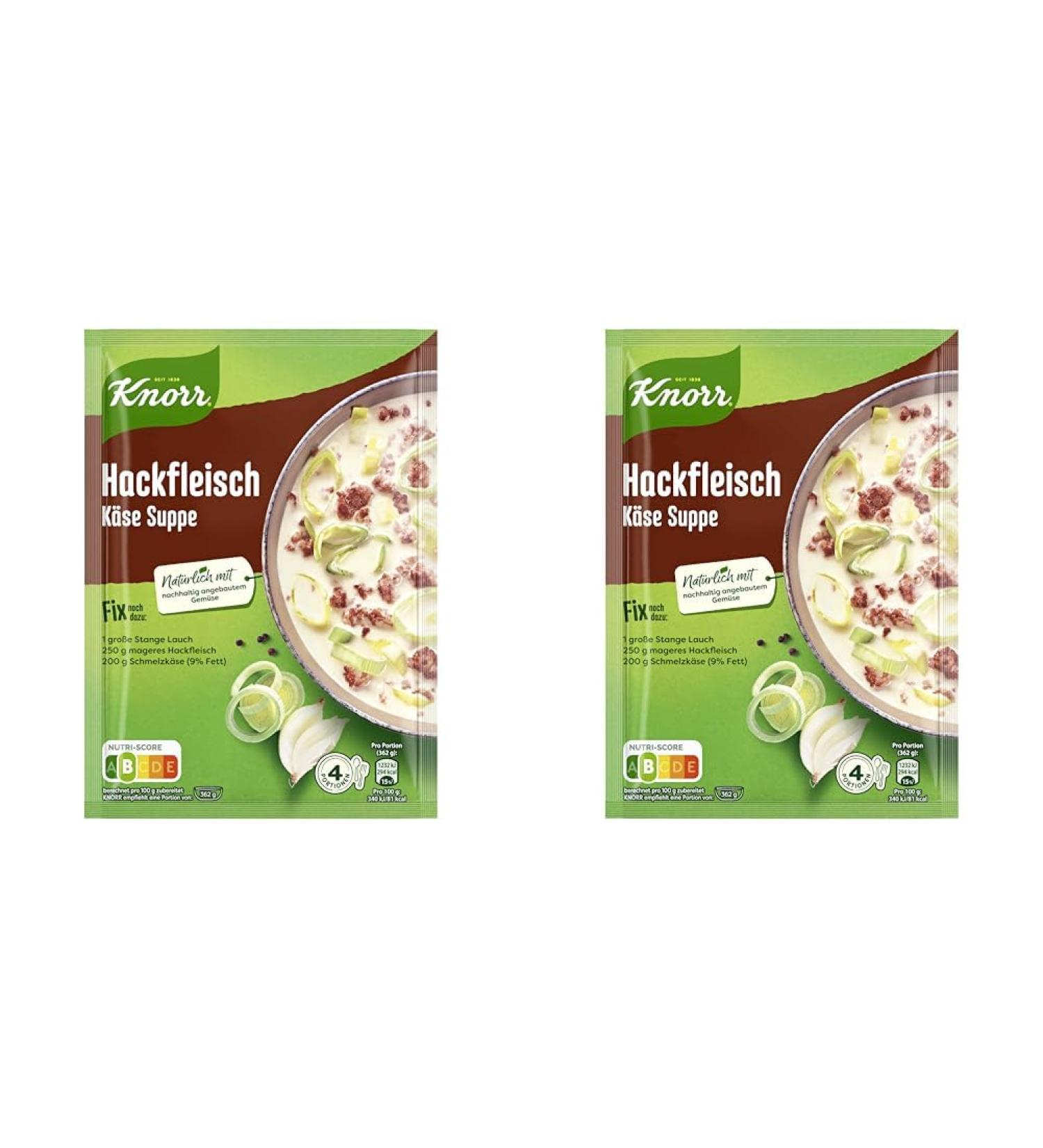 Buy KNORR Film Mission Hock Meia Cheese Soup - Delicious & Additive-Free (58g 2-Pack) - International Shipping Available - Buy Online on SooperMarket.com