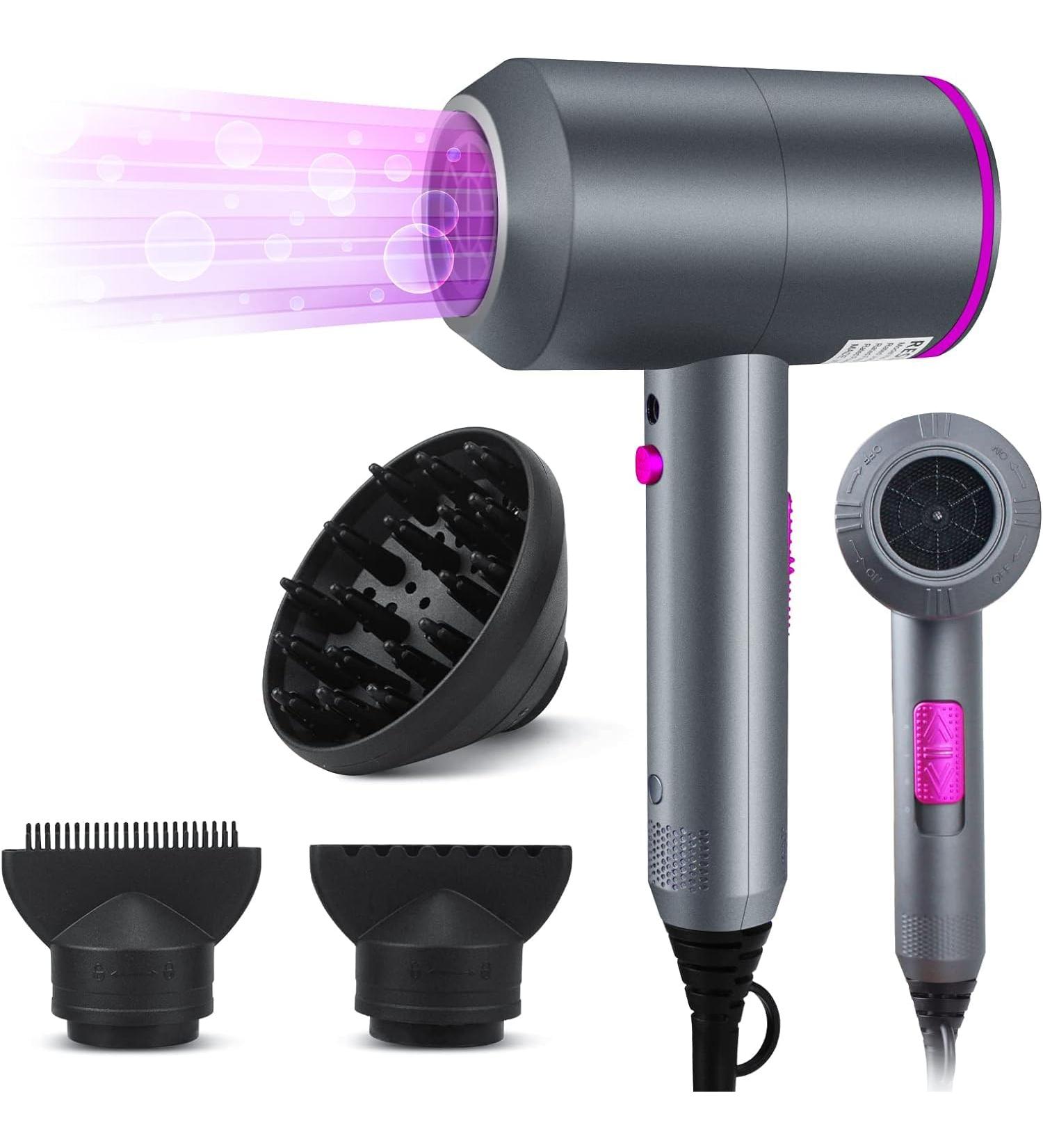 2000W Professional Ionic Hair Dryer with Diffuser - 2 Speeds, 3 Heating Levels - Ideal for Home, Salon, and Travel - Buy Online on SooperMarket.com