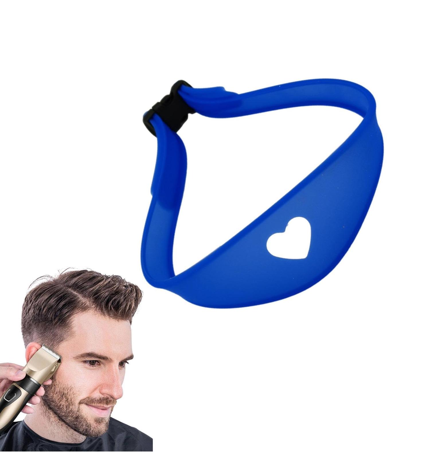 Adjustable Neck Hair Guide - Hair Trimming Guide Tool for Cutting Portable Silicone Haircut Bands Hairline Shaping Tool for DIY Home Haircuts Blue - Buy Online on SooperMarket.com