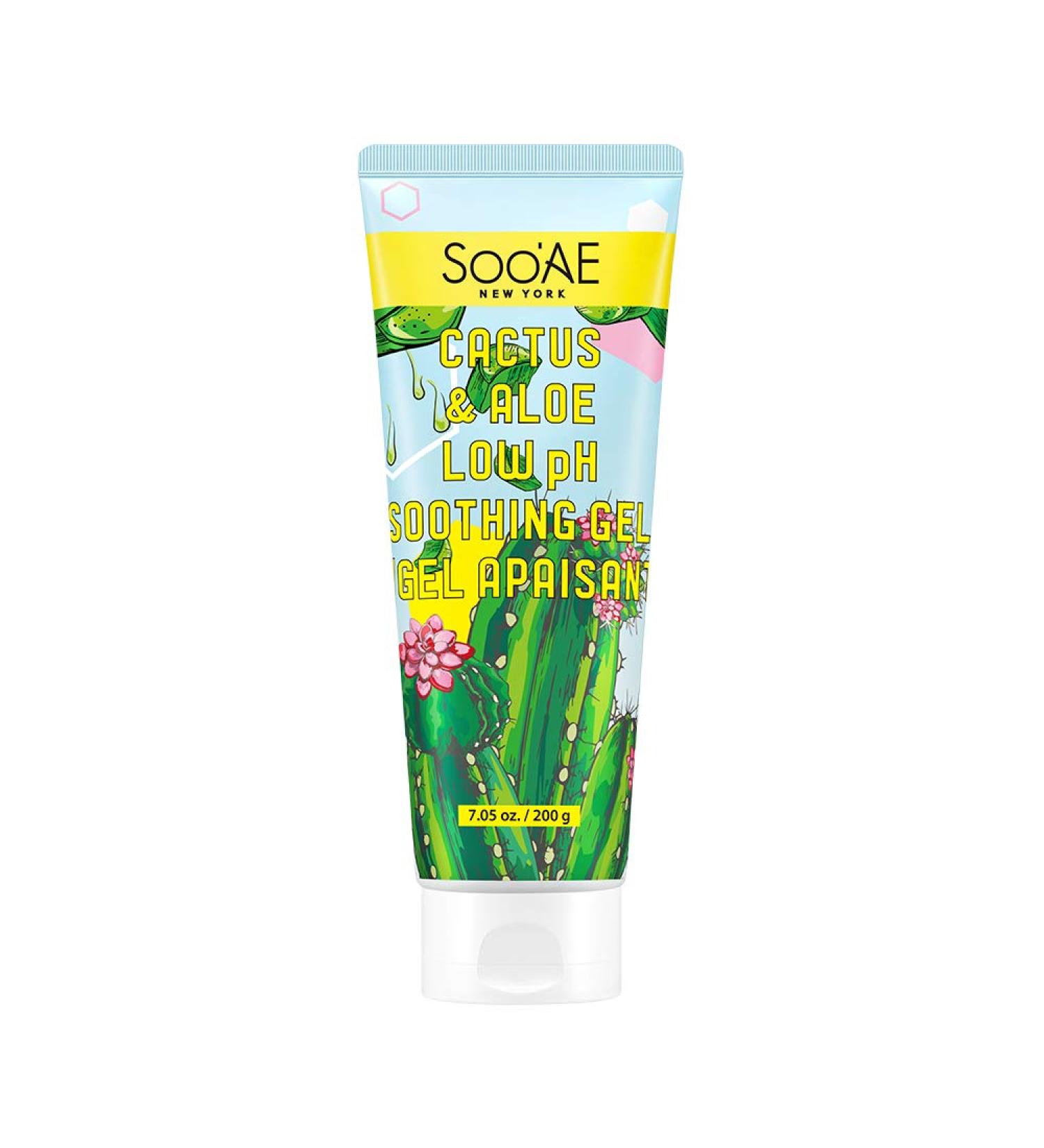 Shop Soo AE Cactus & Aloe Low pH Soothing Gel 7.05 oz - Cooling Aloe Vera Gel for Face & Body | International Shipping Available - Buy Online on SooperMarket.com