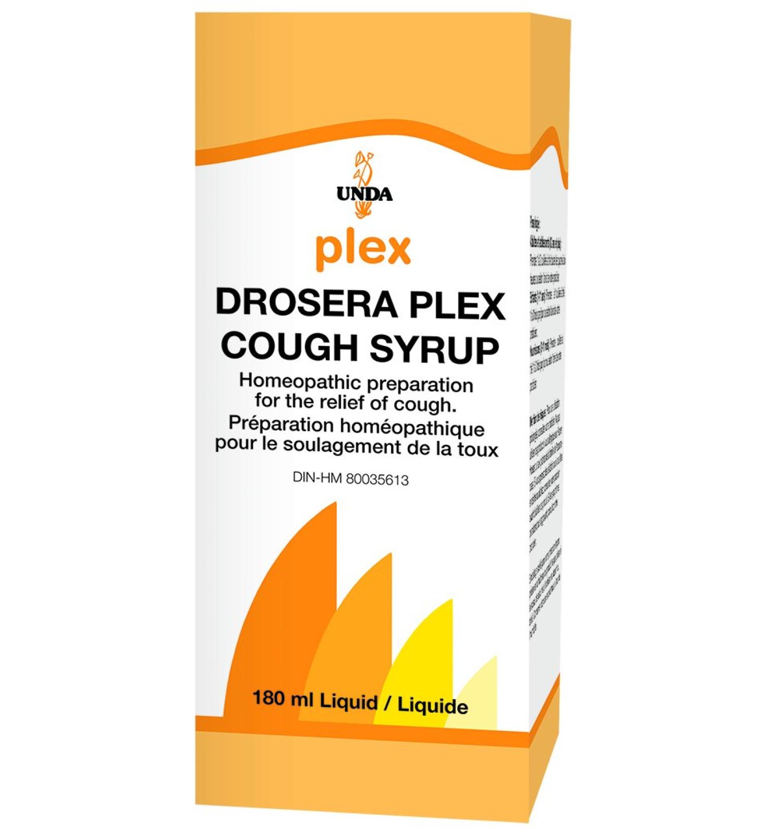 UNDA - Drosera Plex Cough Syrup - Homeopathic Preparation for the Relief of Cough - 180 ml Liquid - Buy Online on SooperMarket.com