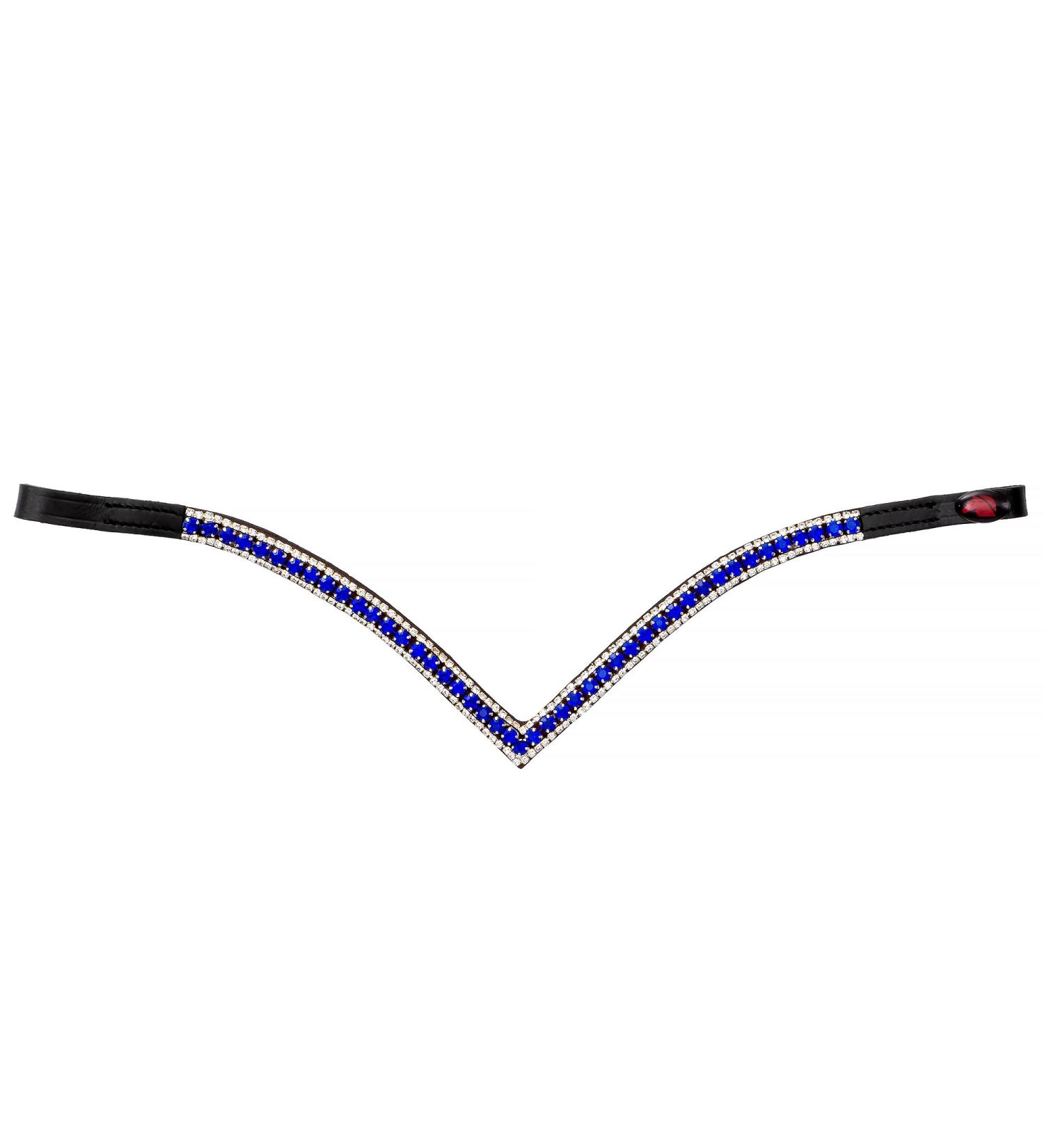 Shop Wodenhringriemen Horse Glitter Headband | Curved Leather Diamond Stirrup Straps for Warmblood Thoroughbred & Pony (COB Black/Blue) - International Shipping Available - Buy Online on SooperMarket.com