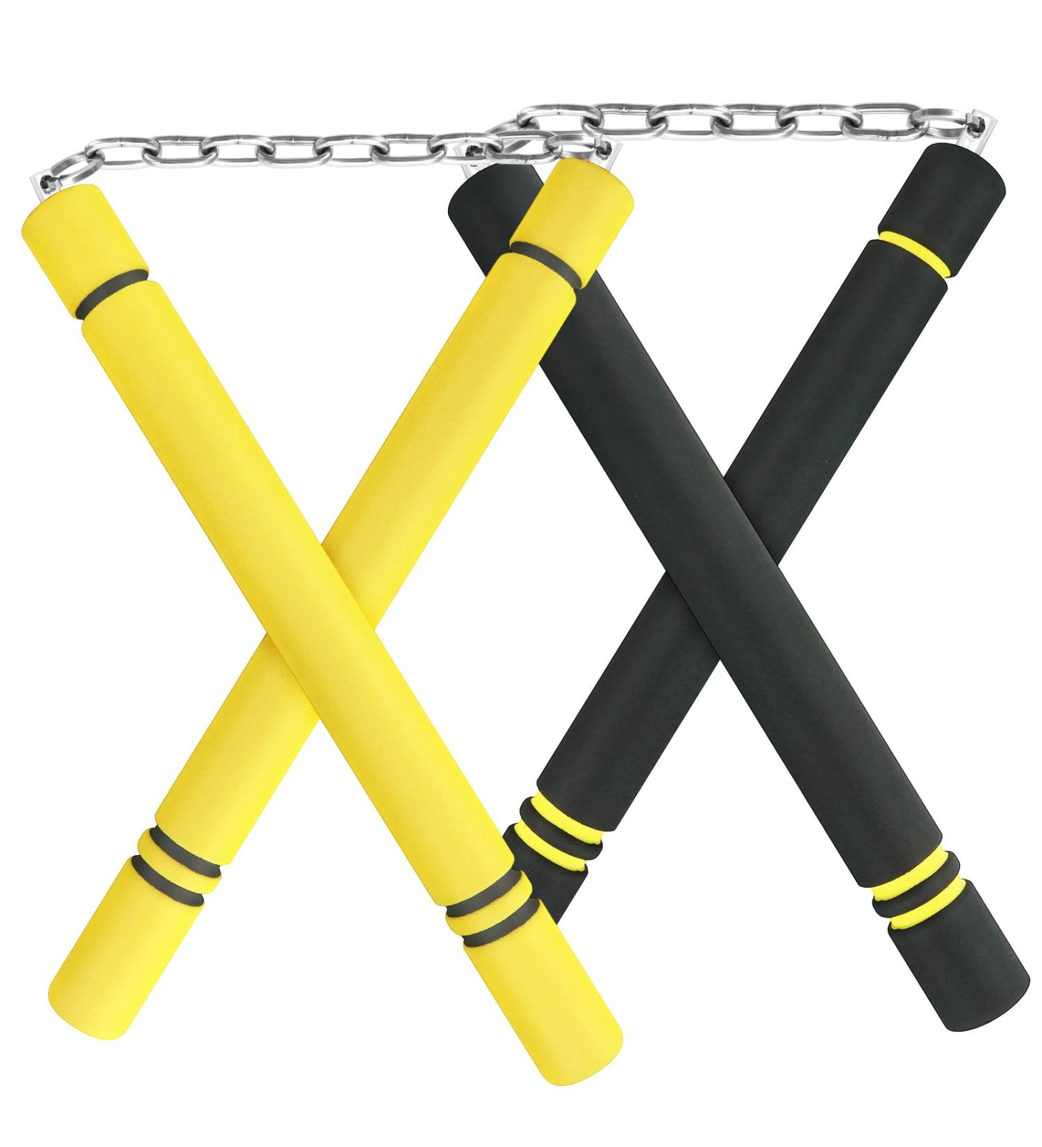 KENSEA Safe Foam Training Nunchucks for Kids & Beginners - Black/Yellow - Buy Online on SooperMarket.com