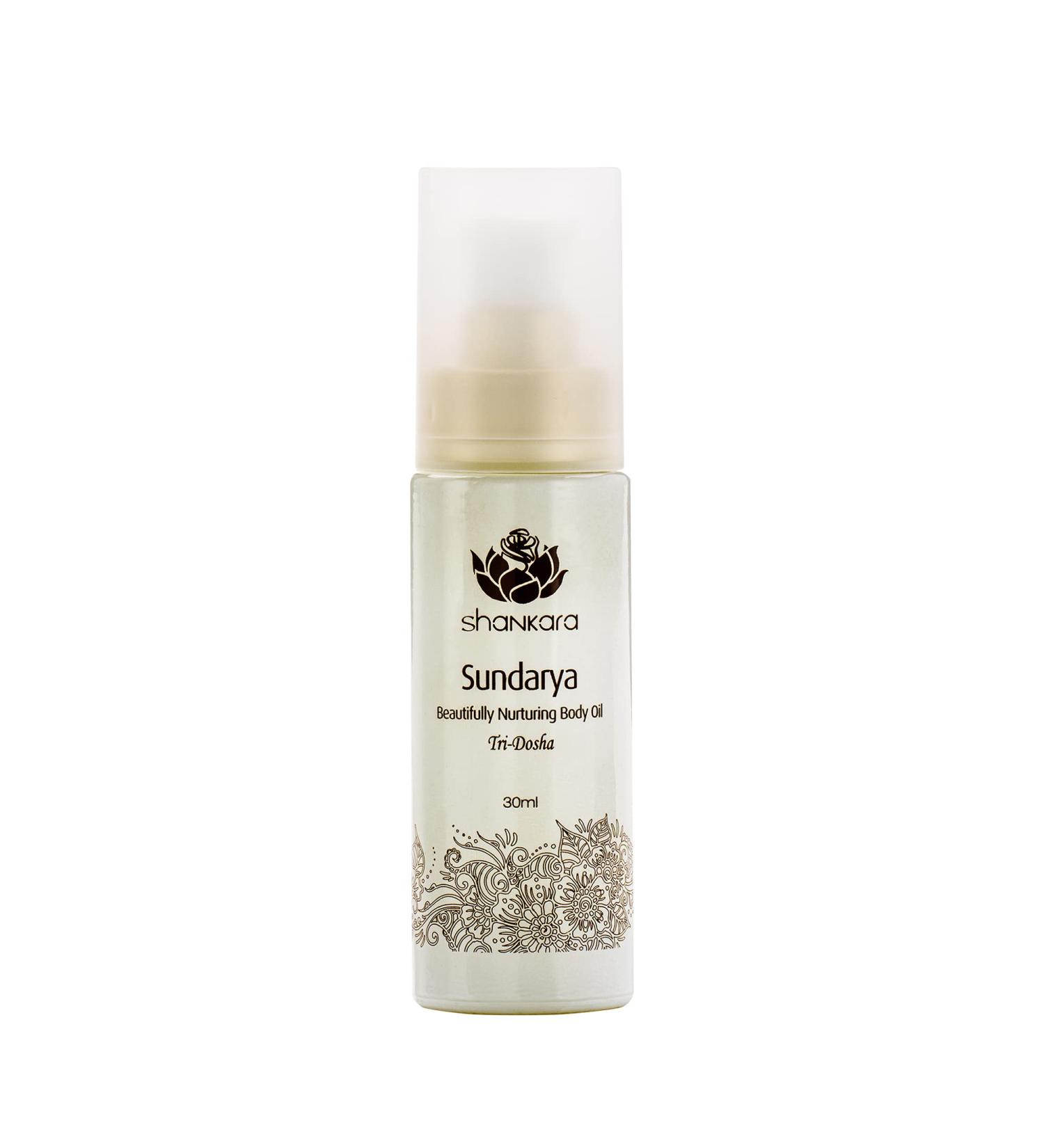 Shankara Sundarya Body Oil - Jasmine Ylang Rose Geranium Aloe Vera | 30ml Moisturizing Oil for Skin & Mind - Buy Online for Men & Women - Buy Online on SooperMarket.com