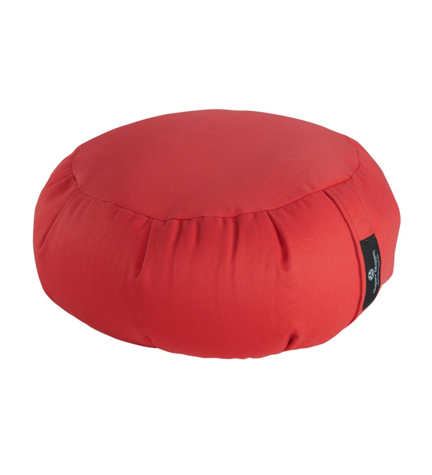 Hugger Mugger Zafu Meditation Cushion - Buckwheat Filled - Handmade in USA - Poppy Color - Buy Online on SooperMarket.com