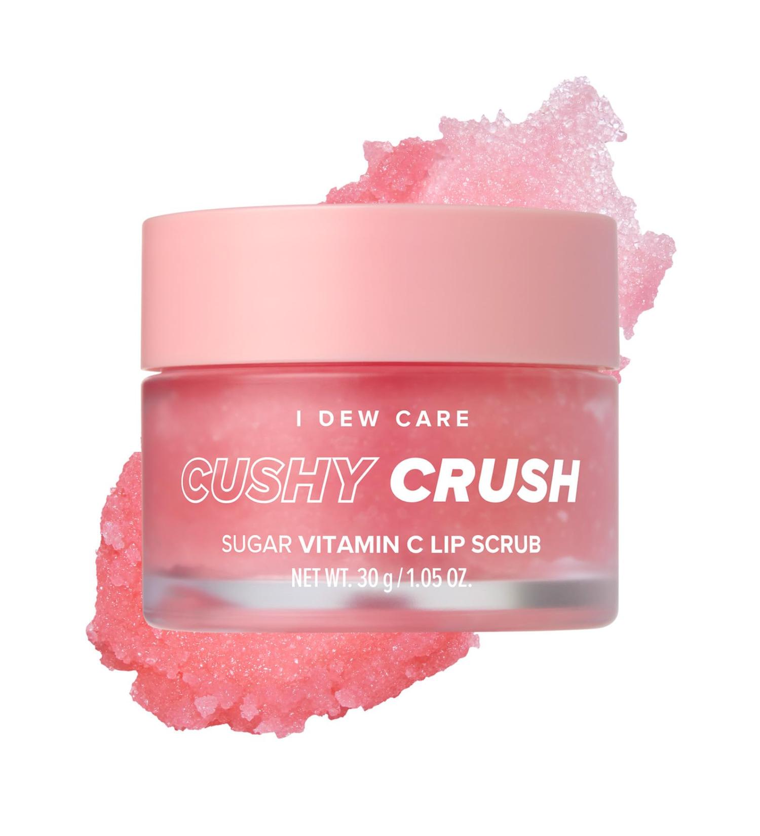 I DEW CARE Lip Scrub - Cushy Crush | Vegan Sugar Exfoliator for Dark Dry and Chapped Lips | Lip Care Products with Vitamin C - 1.05 oz - Buy Online on SooperMarket.com